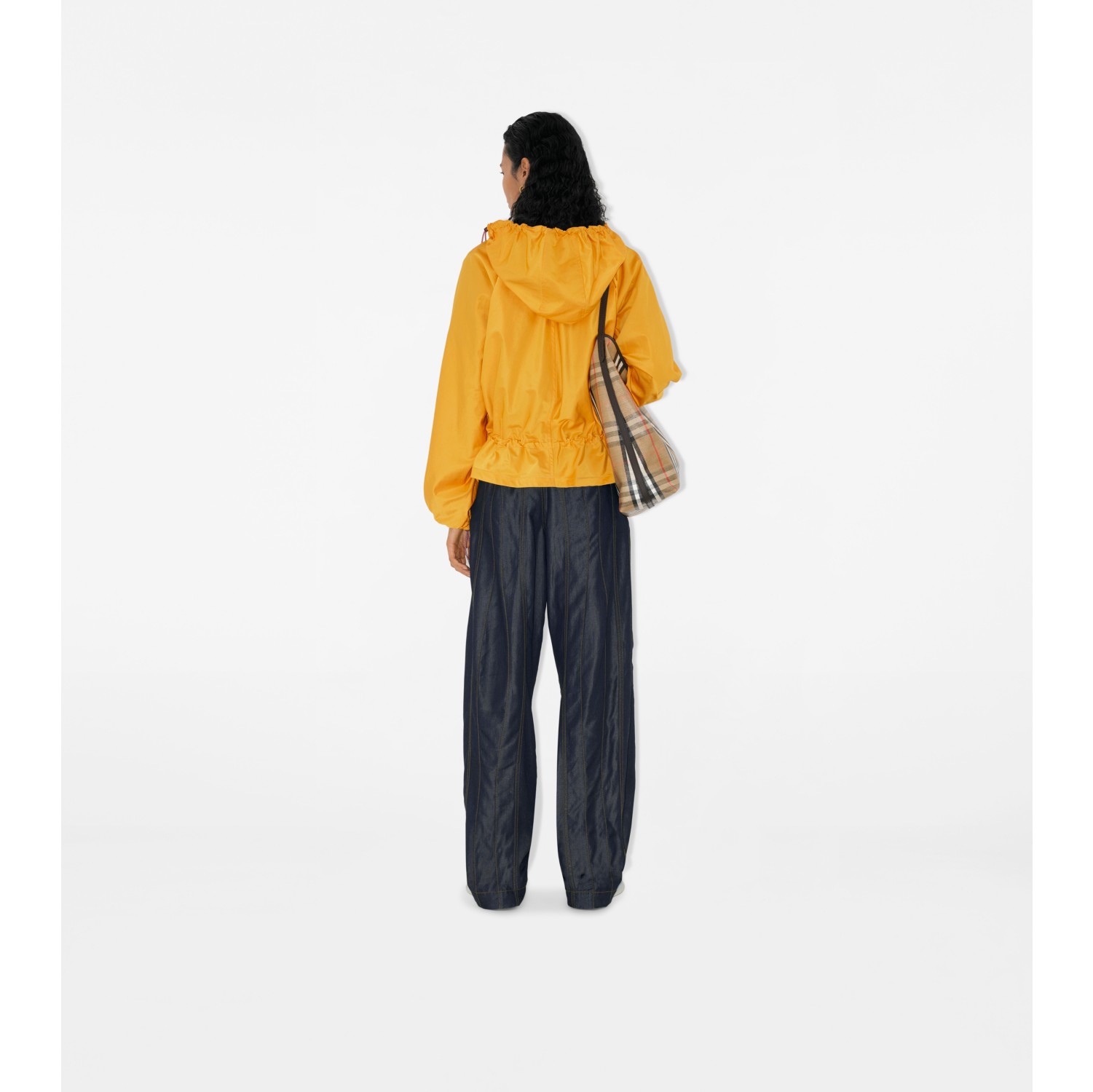Satin Hooded Trench Jacket