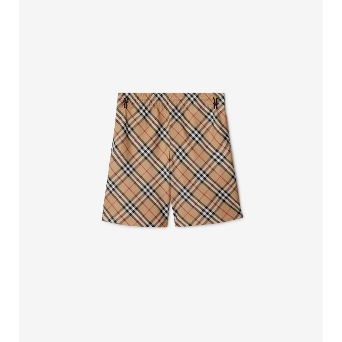 Shop Burberry Check Shorts In Sand