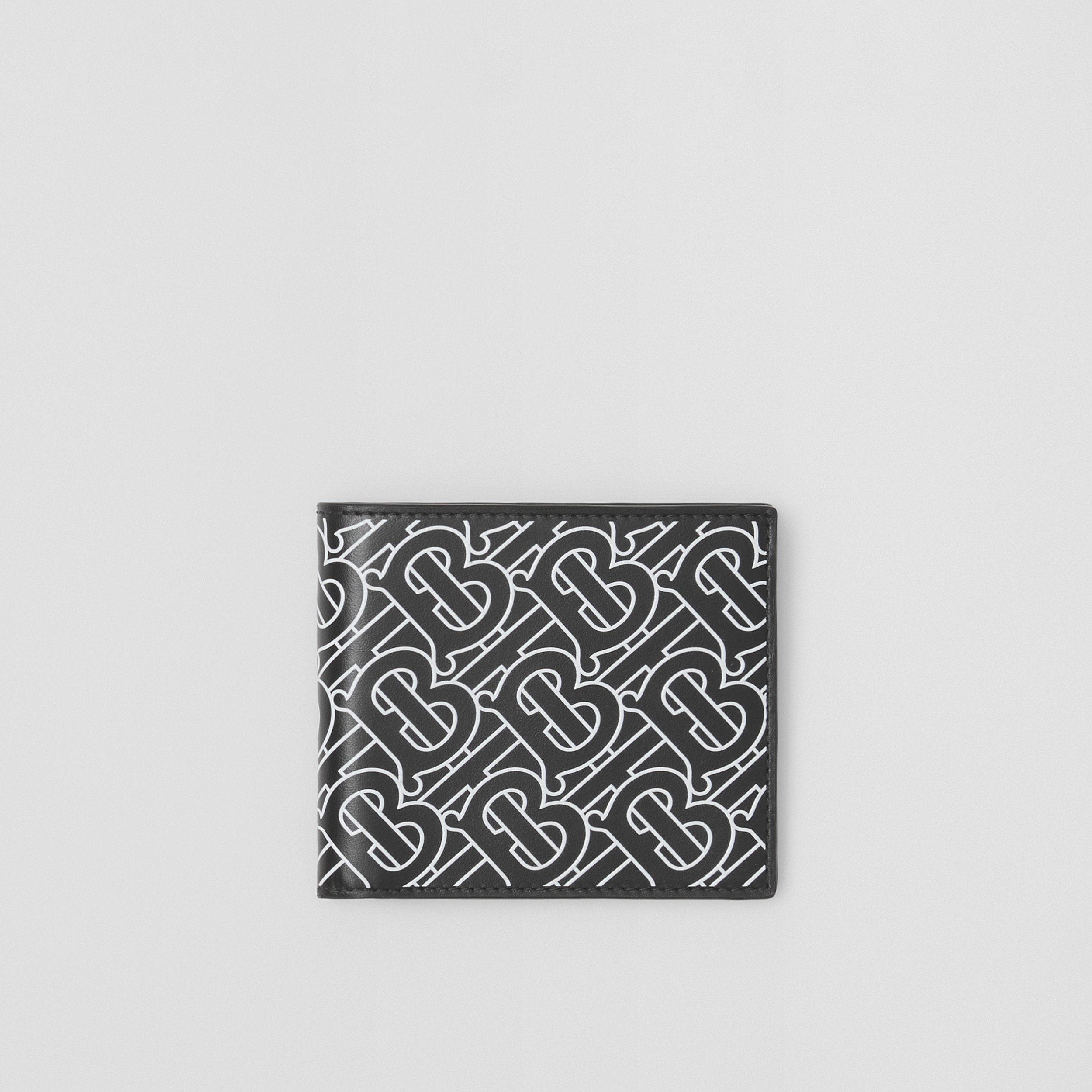 Monogram Print International Bifold Wallet in Black/white - Men | Burberry® Official - 1