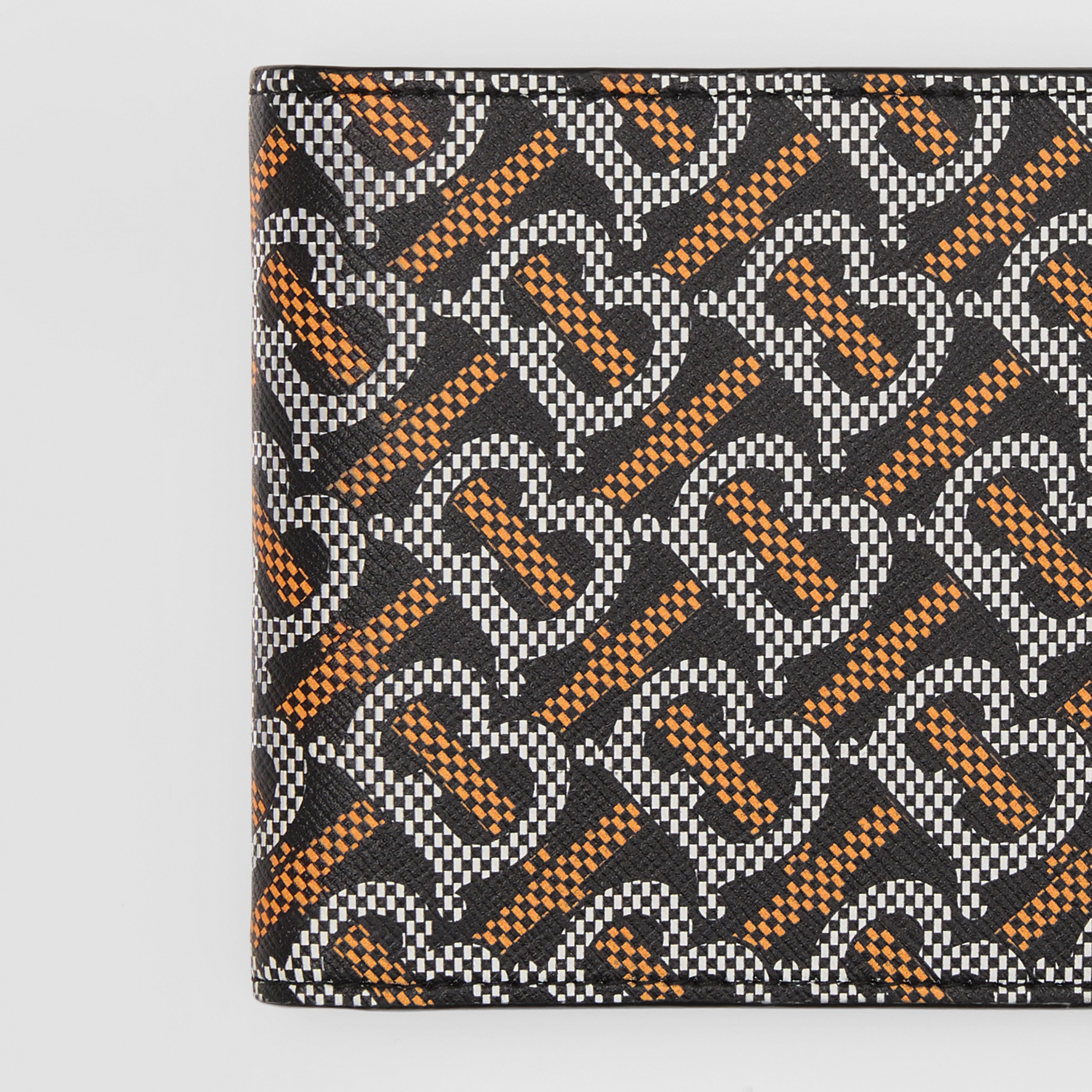 Monogram Print Bifold Wallet in Black/orange - Men | Burberry® Official - 2