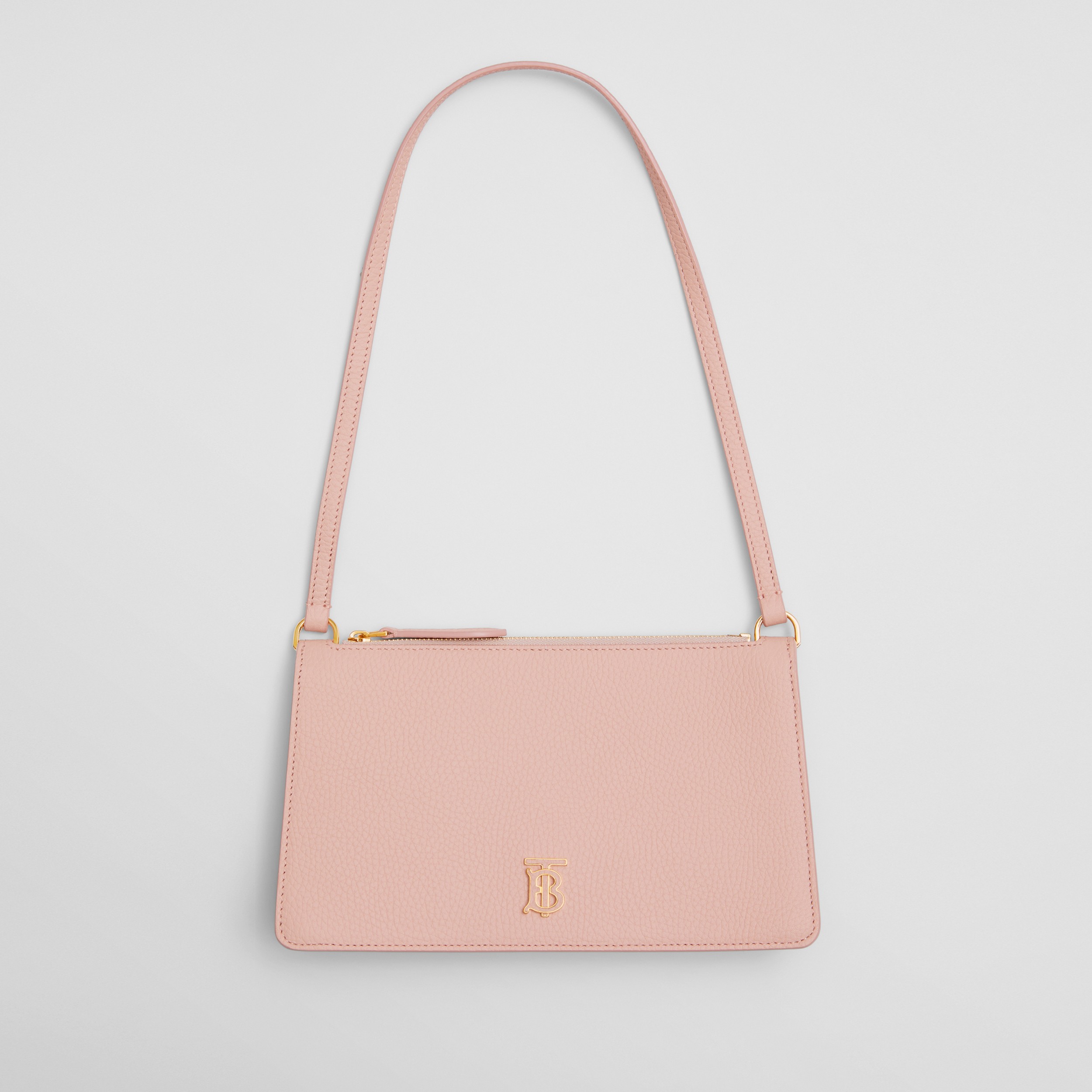 Grainy Leather Mini TB Shoulder Pouch in Dusky Pink - Women | Burberry® Official - 4