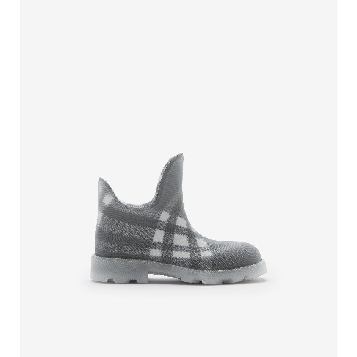 Burberry Marsh Vintage-check Mesh Boots In Black