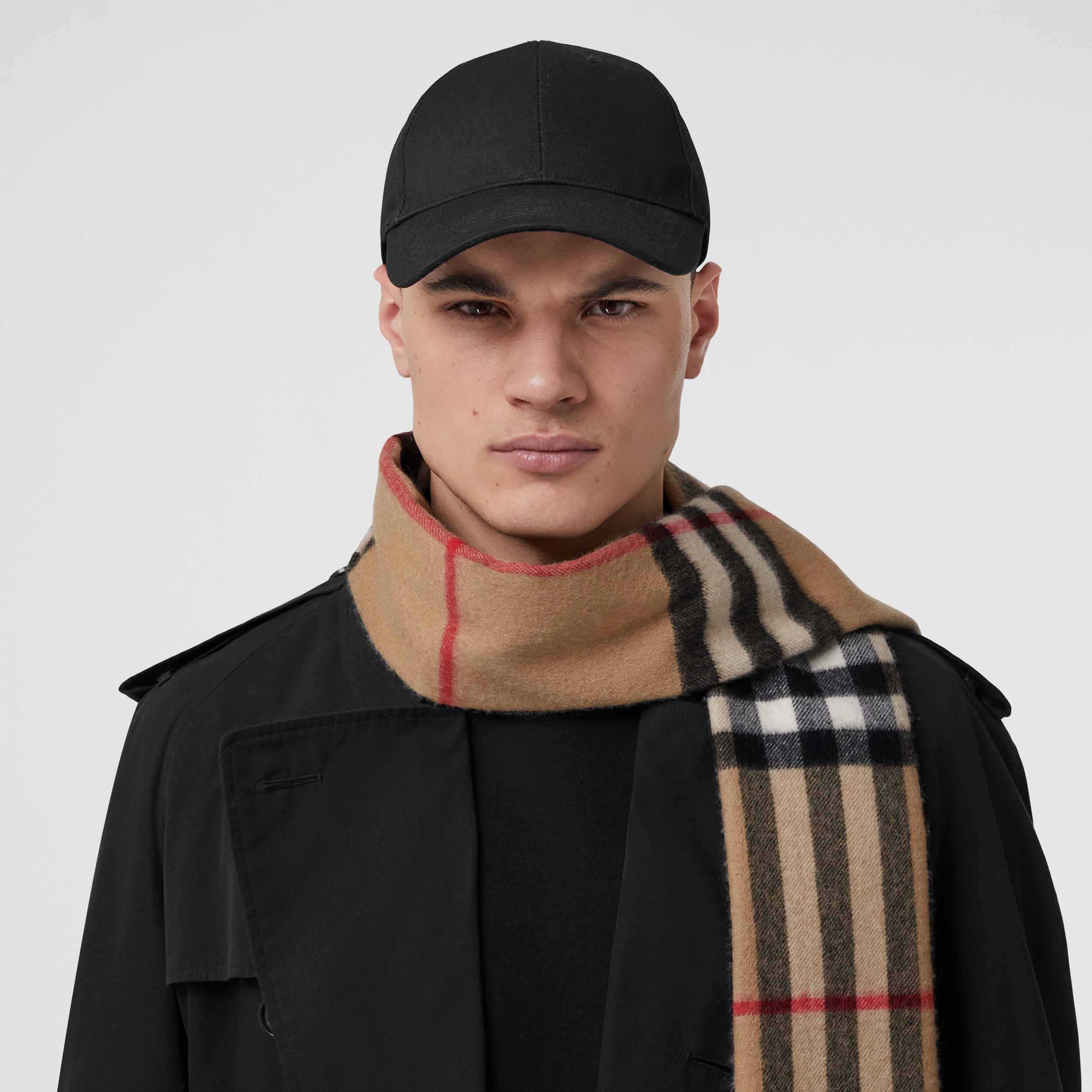 The Burberry Check Cashmere Scarf in Archive Beige | Burberry® Official - 4