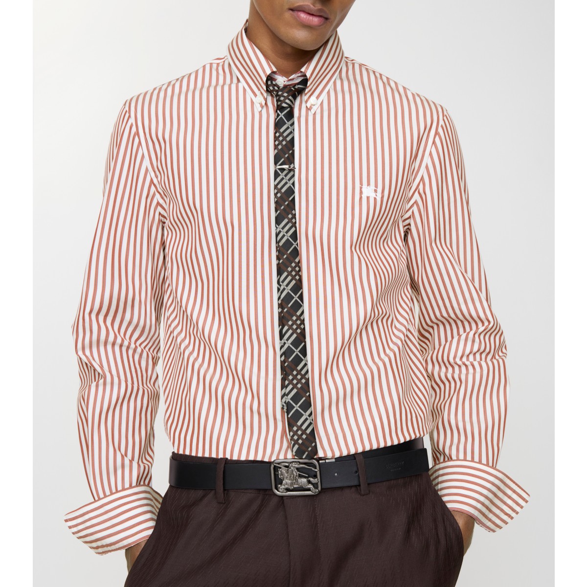  Check Skinny Silk Tie