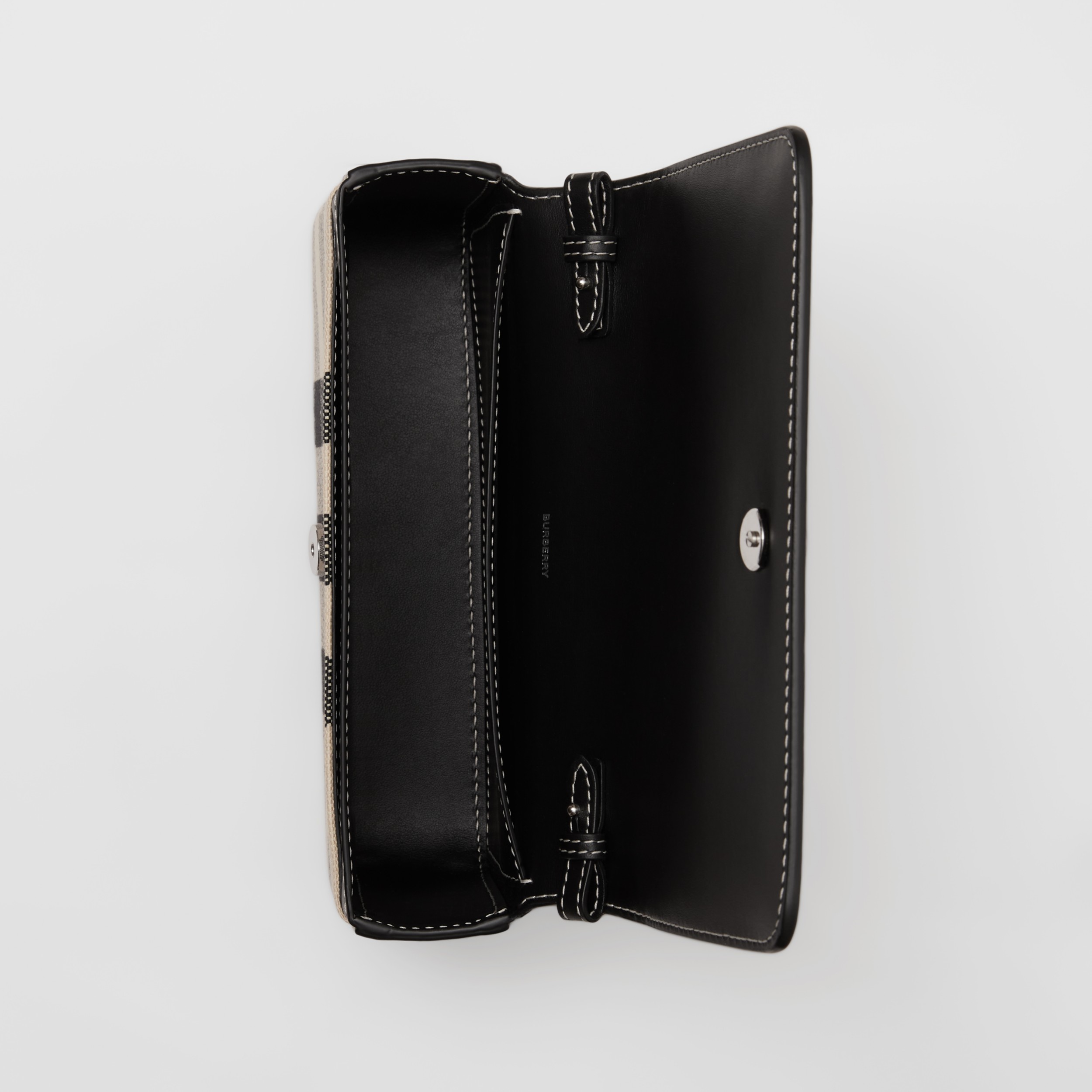 Check Cotton Jacquard Penny Bag in Black/white Women Burberry® Official