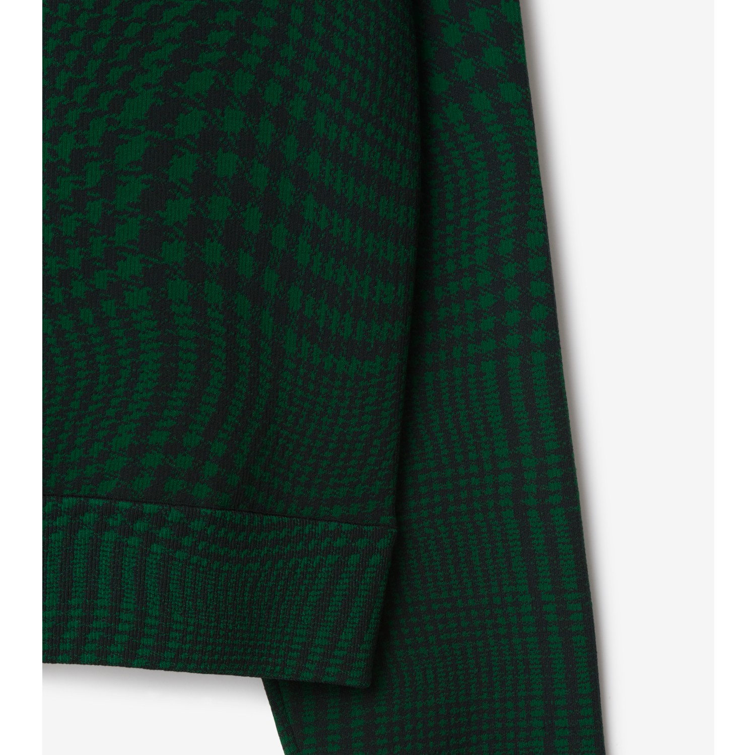 Warped Houndstooth Nylon Blend Track Jacket in Ivy - Men | Burberry®  Official