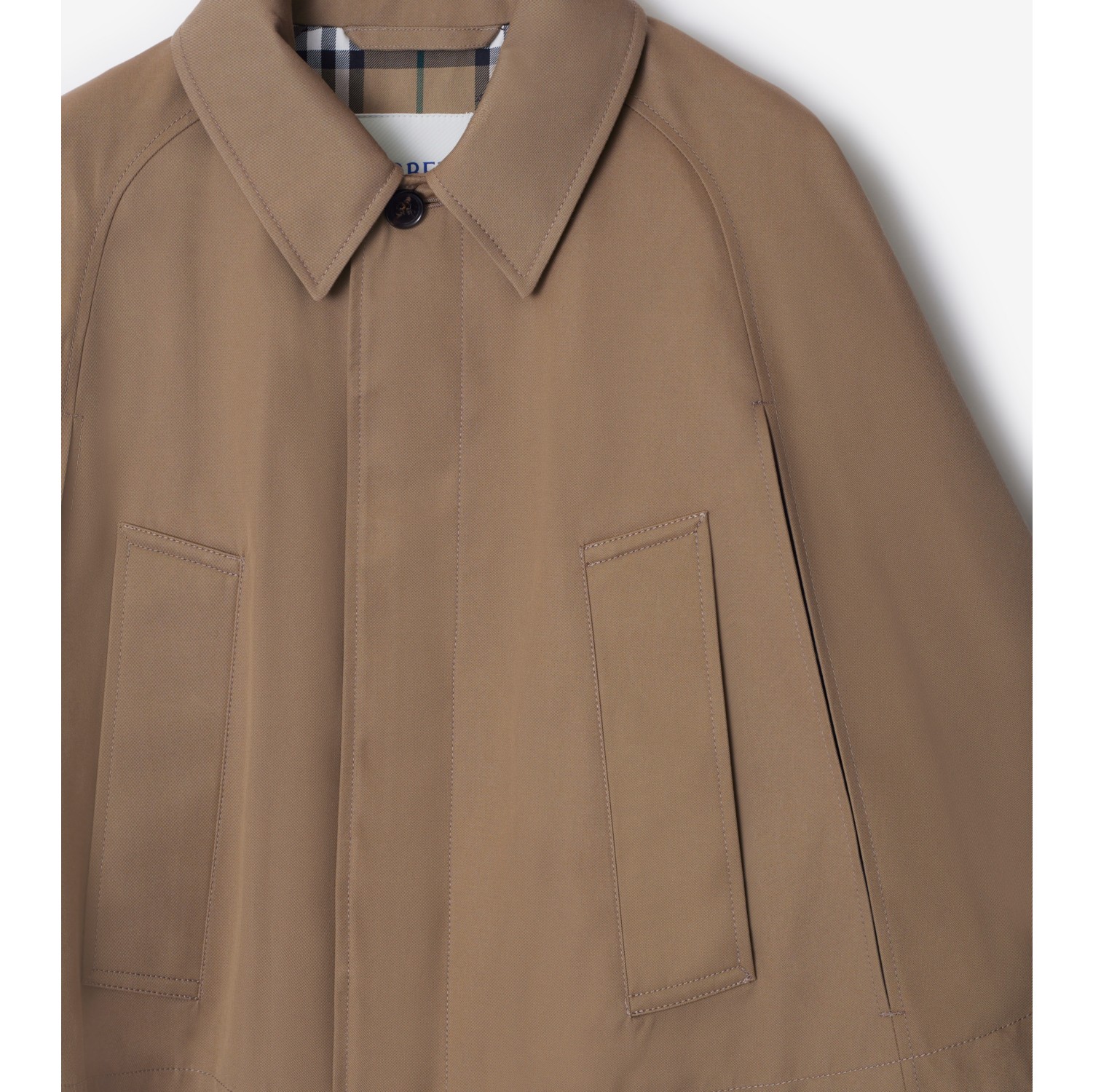 Cotton Blend Cape in Trail brown - Women | Burberry® Official