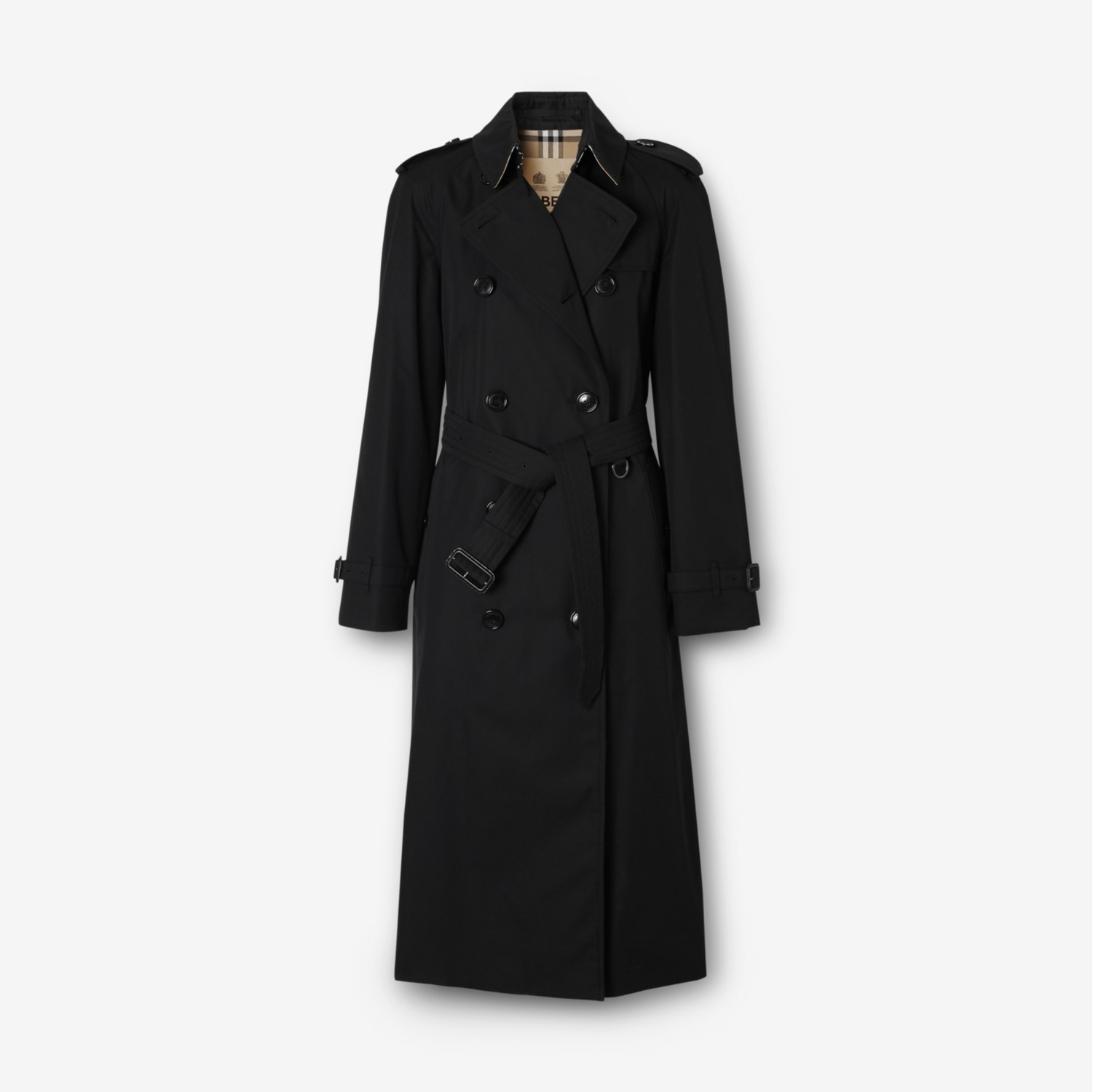 The Long Waterloo Heritage Trench Coat in Black - Women | Burberry ...