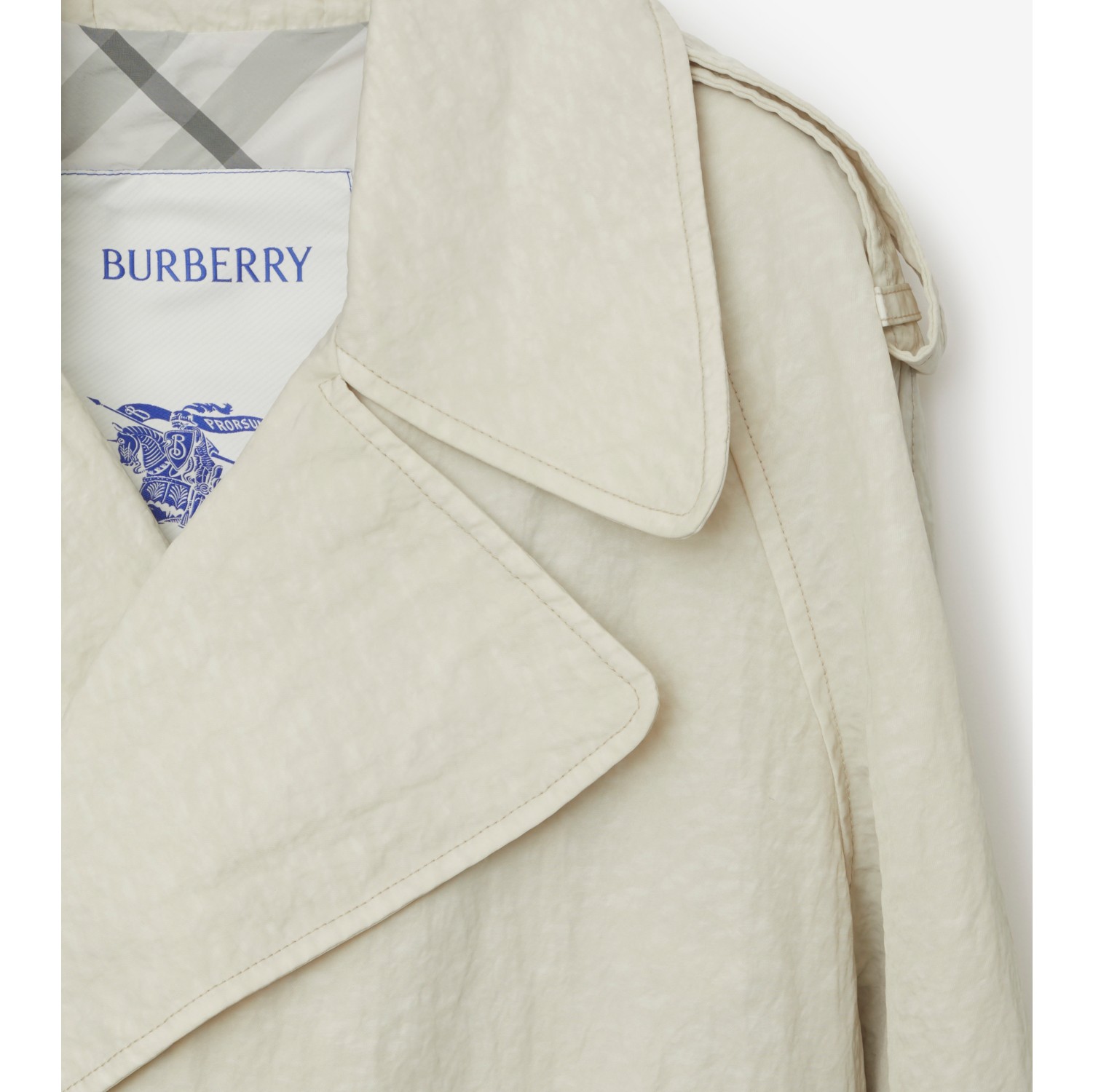 Long Nylon Trench Coat in Soap - Men | Burberry® Official