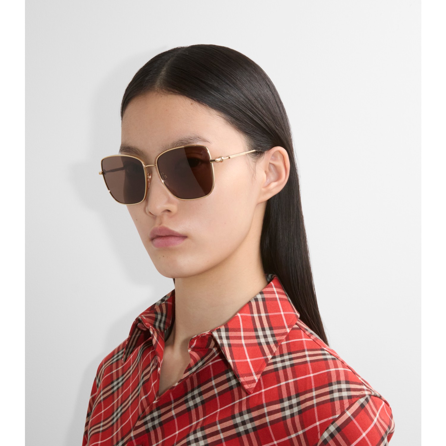 Metal B Snake Square Sunglasses