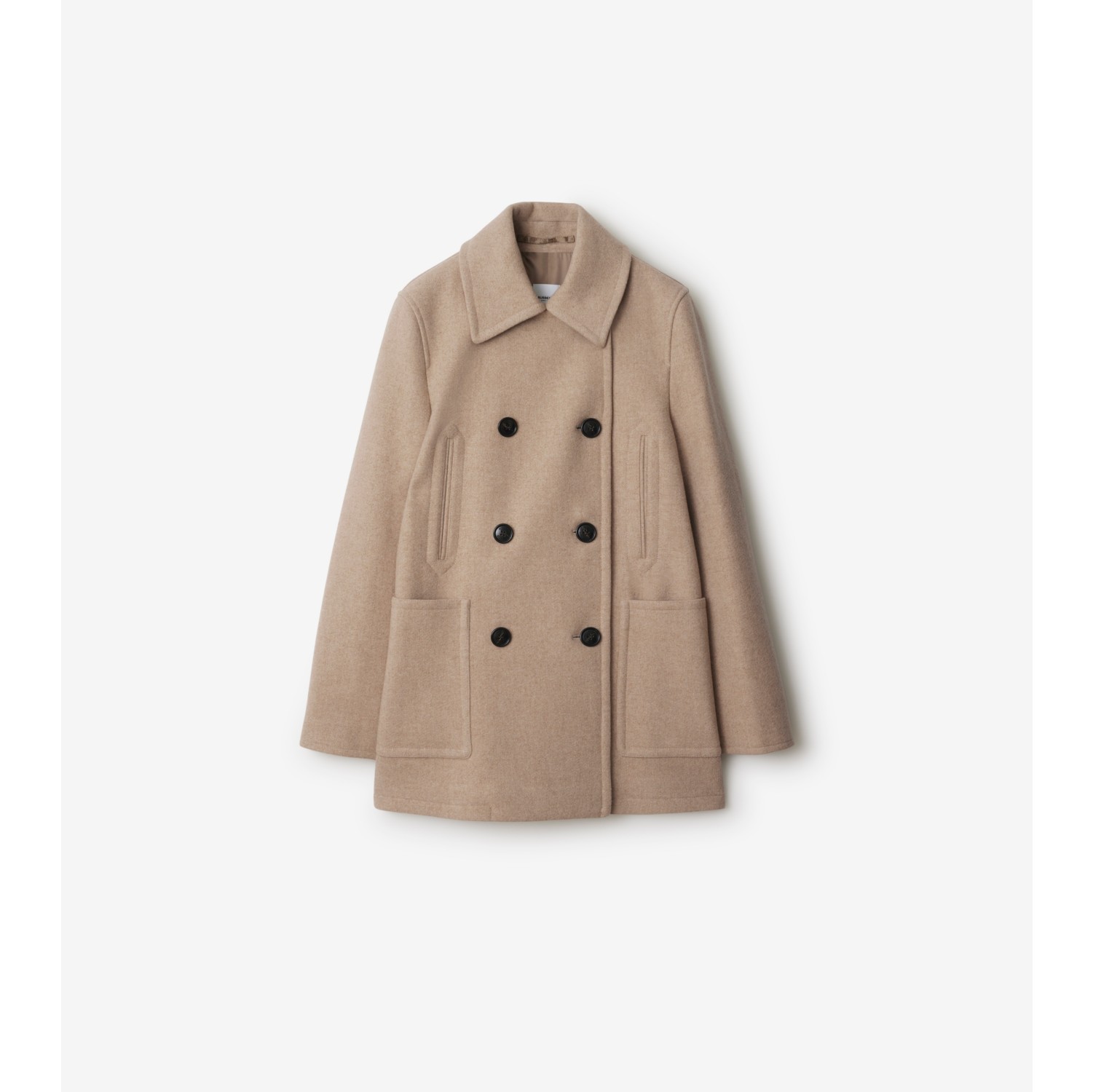 Peacoat de lã e nylon