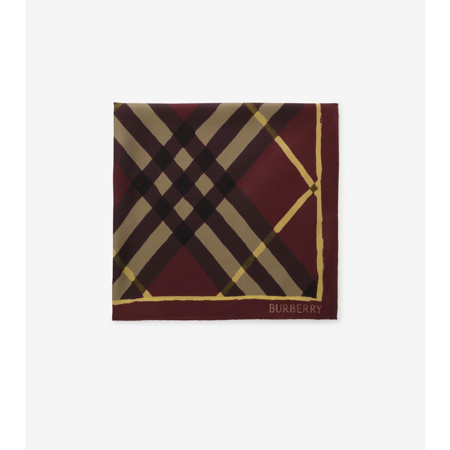 Watercolour Check Silk Scarf