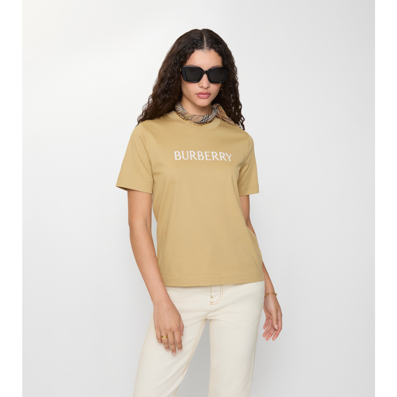 로고 코튼 티셔츠