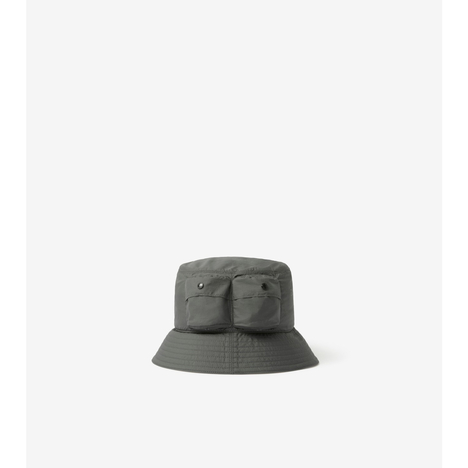 Horseferry Motif Nylon Bucket Hat in Soft Slate | Burberry® Official