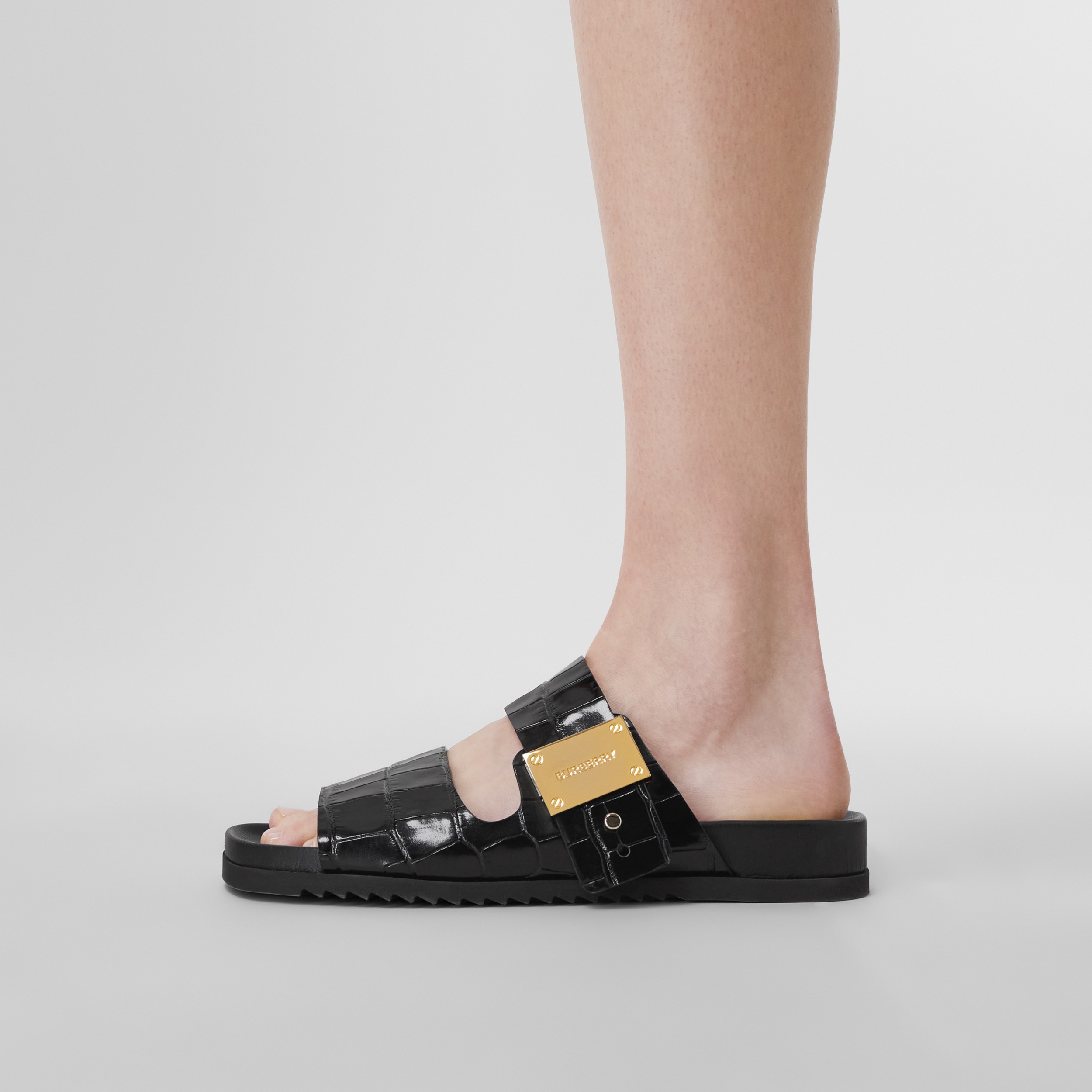 LEATHER SANDALS LOGO DETAIL valie.sports.coocan.jp