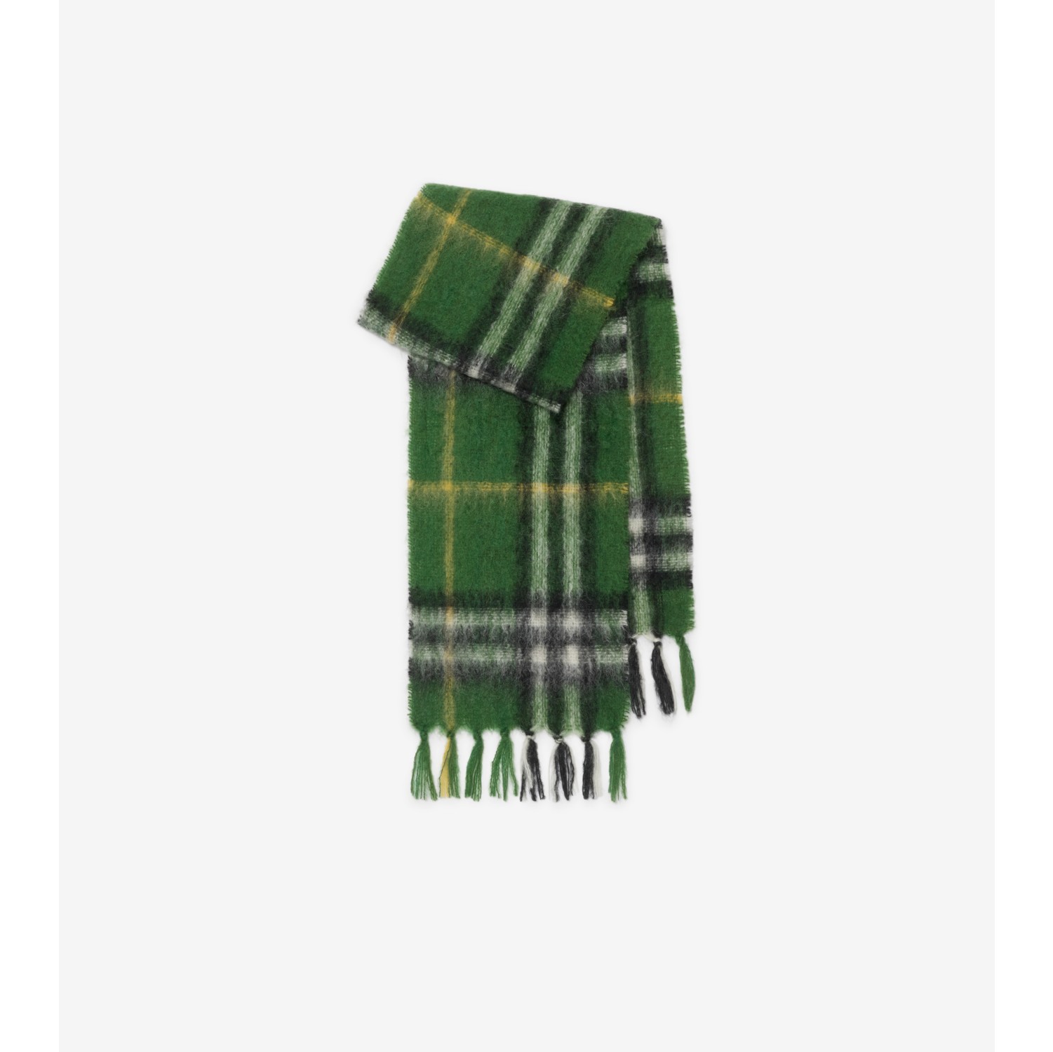 Écharpe en mohair et laine Check