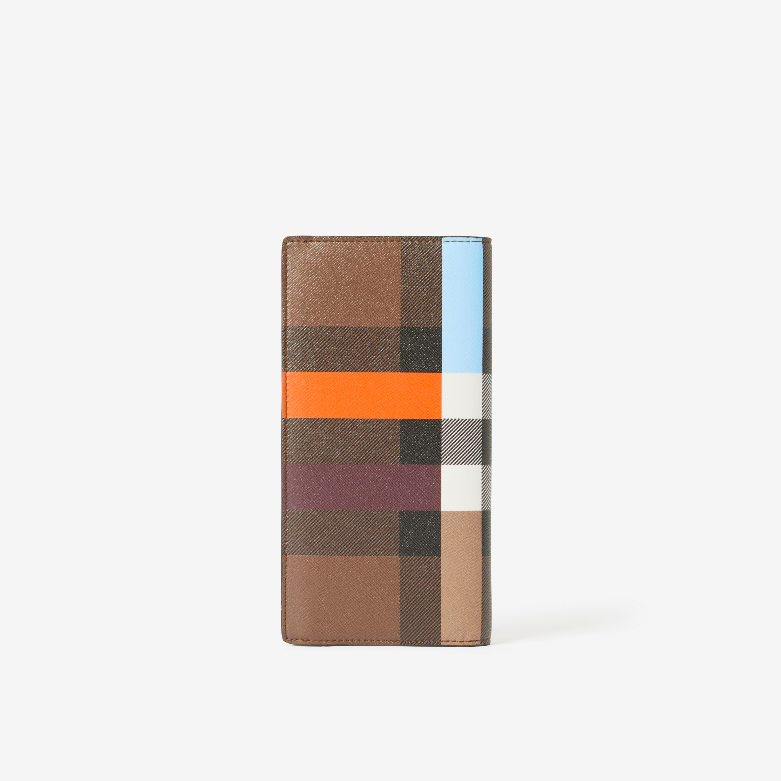 Carteira continental com estampa xadrez colour block (Marrom Bétula Escuro) - Homens | Burberry® oficial - 3