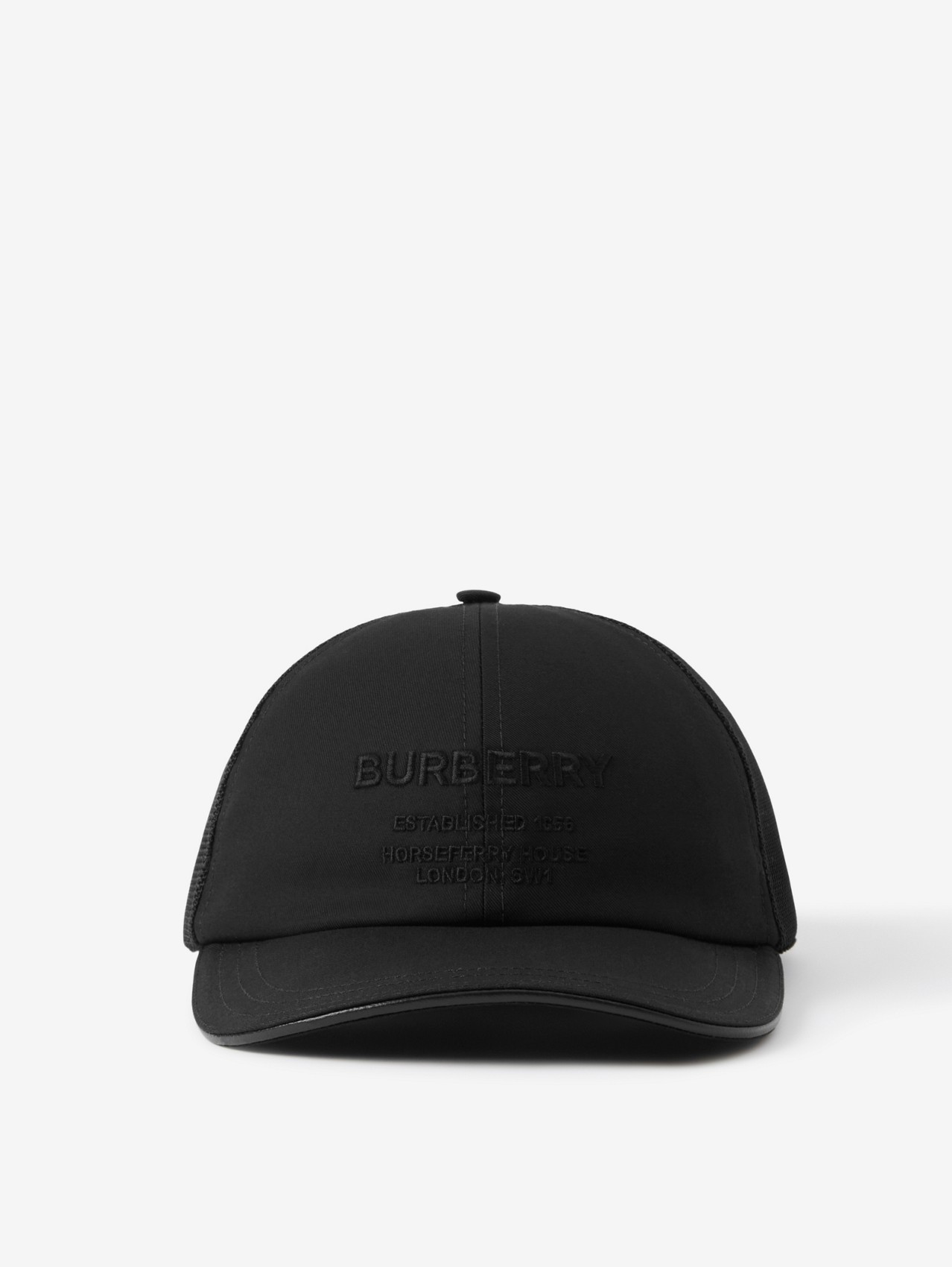 专属标识装饰嘎巴甸棒球帽(煤蓝色) | Burberry® 博柏利官网