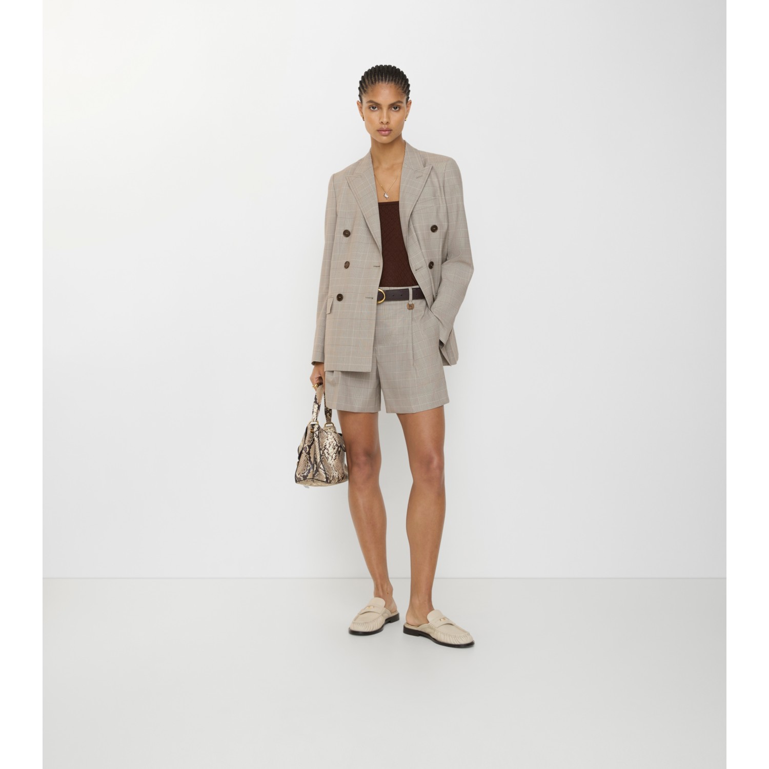 Check Wool Tailored Jacket - thumbnail 4