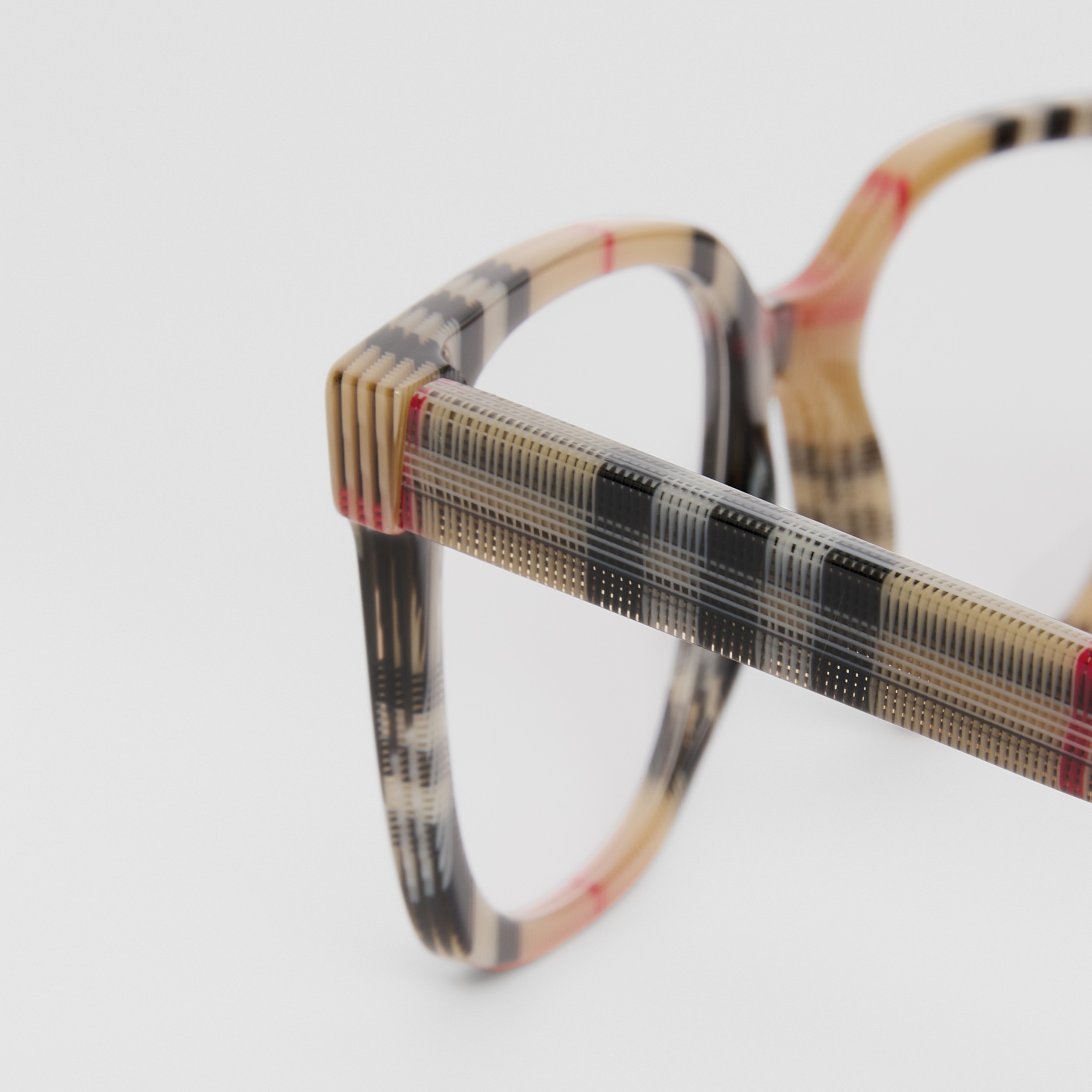Vintage Check Square Optical Frames in Antique Yellow - Women | Burberry®  Official