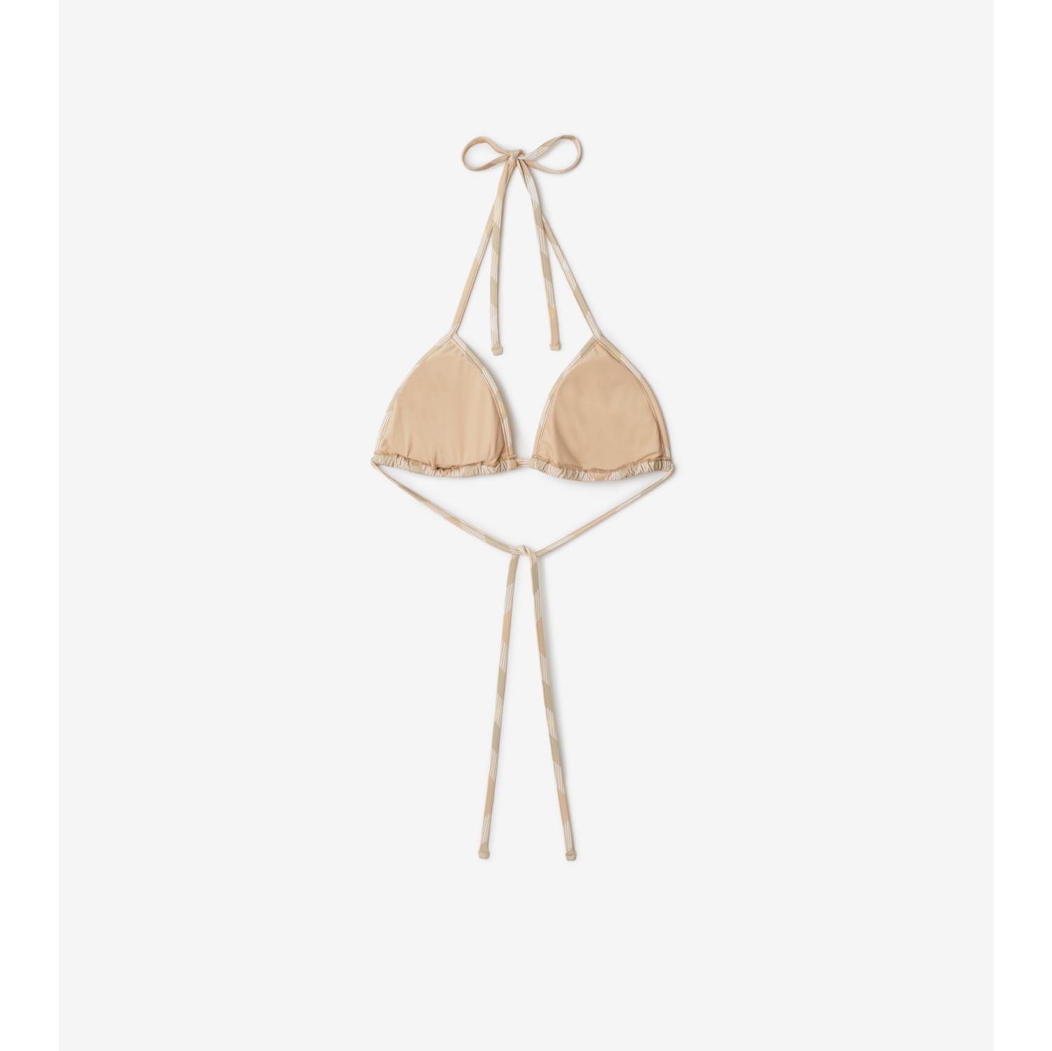 Check Bikini Top in Flax - Women | Burberry® Official