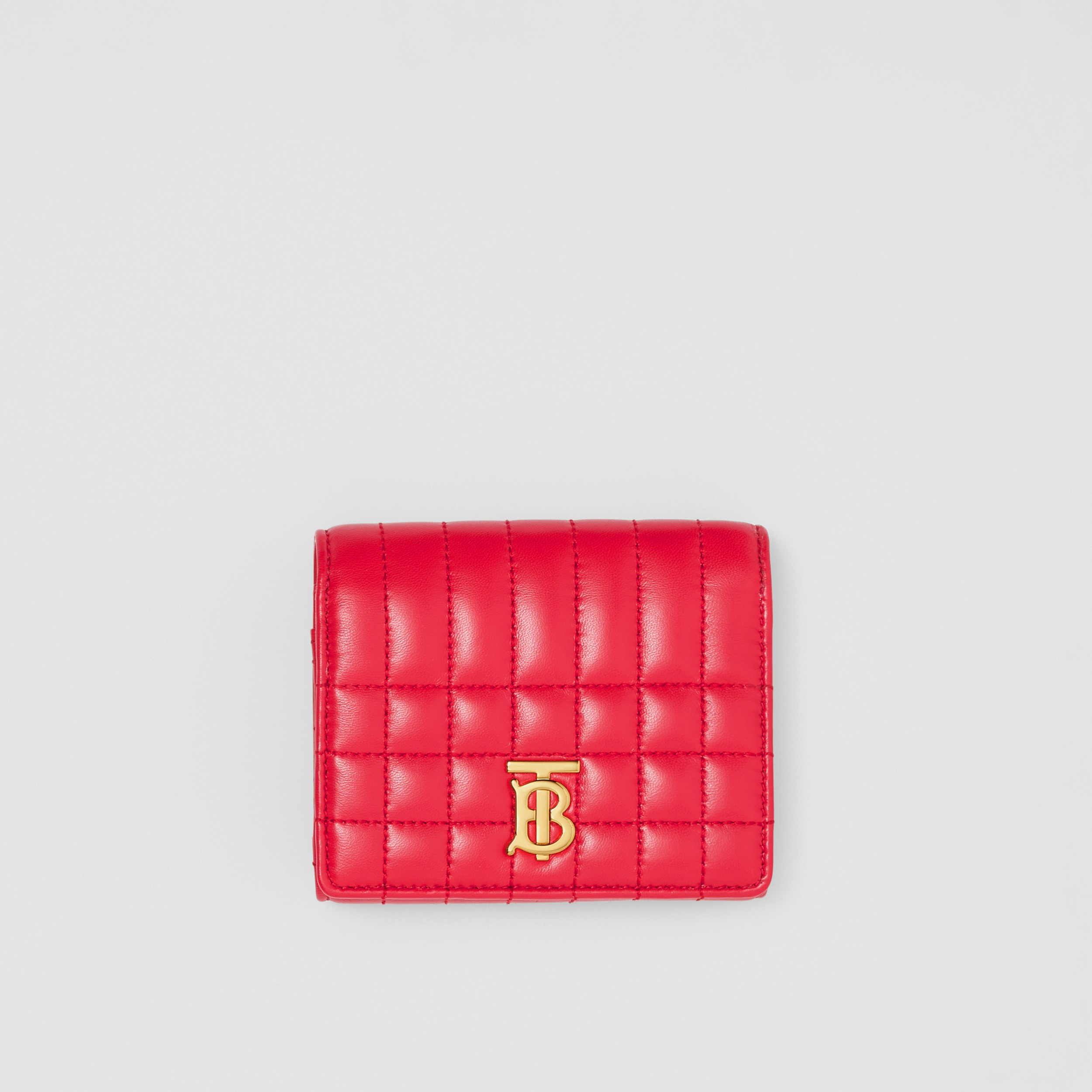 Quilted Leather Small Lola Folding Wallet in Bright Red - Women | Burberry® Official - 1