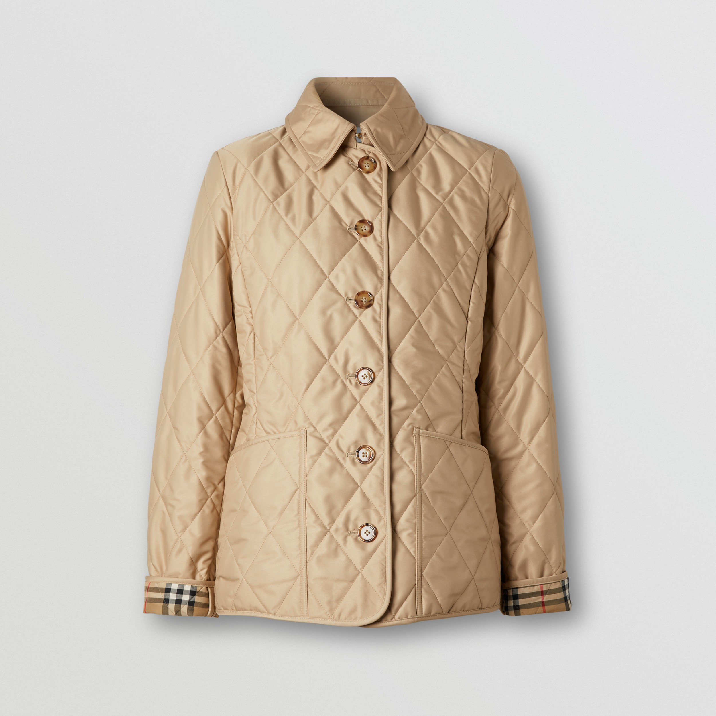 Diamond Quilted Thermoregulated Jacket in New Chino - Women | Burberry® Official - 4