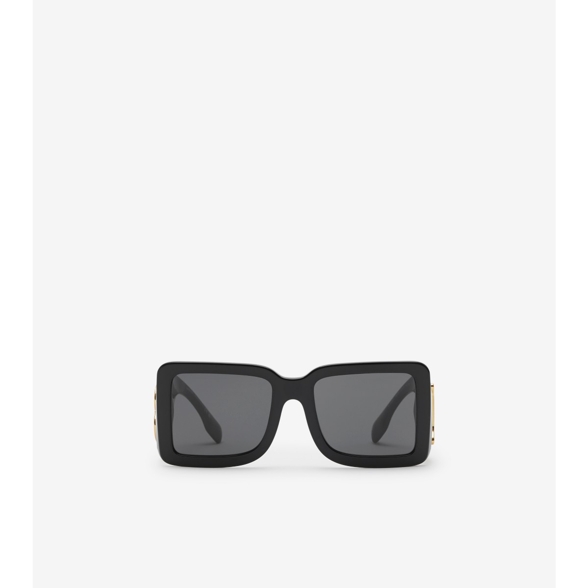 Burberry Logo-plaque Square-frame Sunglasses In Black