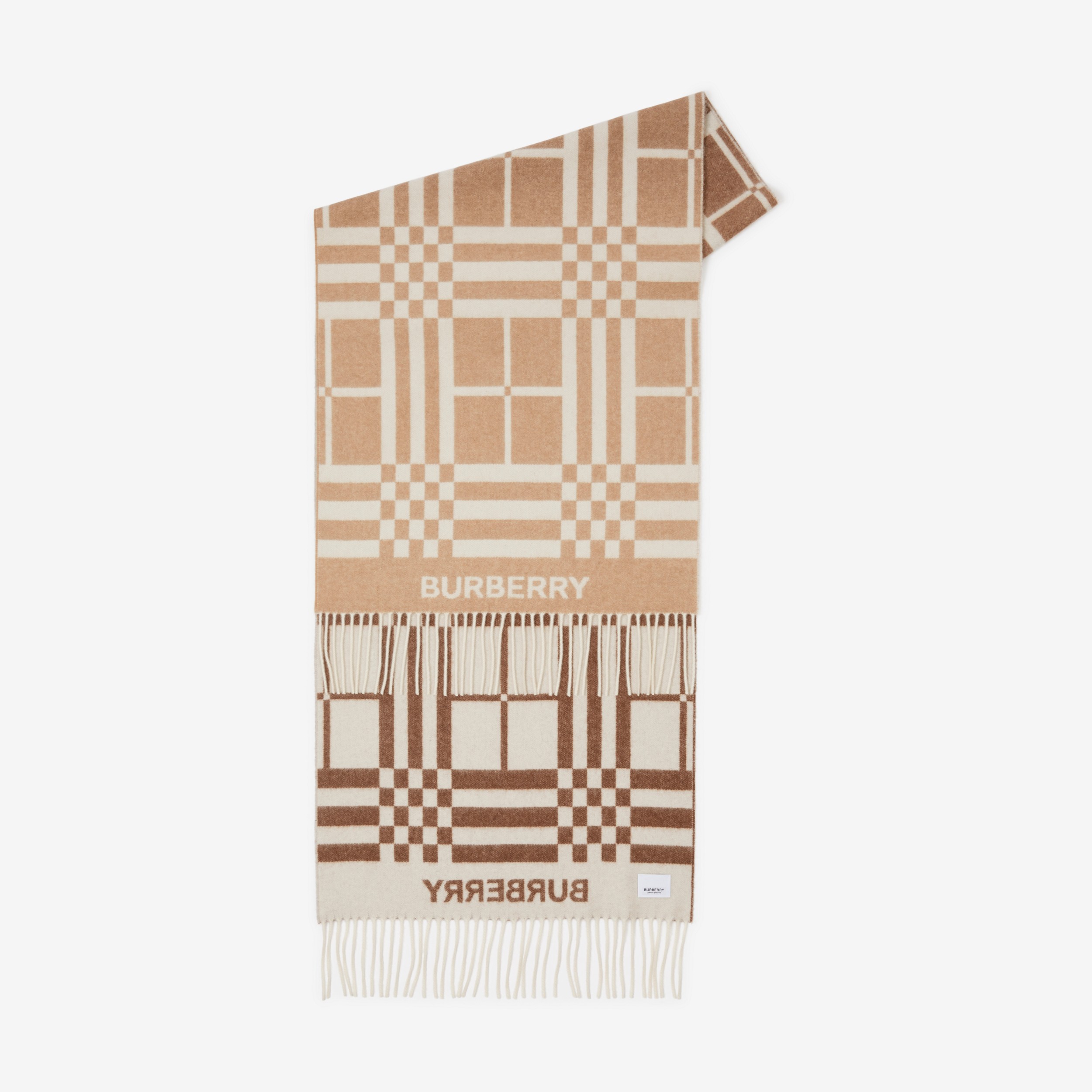 Ombré Check Cashmere Jacquard Scarf in Archive Beige | Burberry® Official - 2