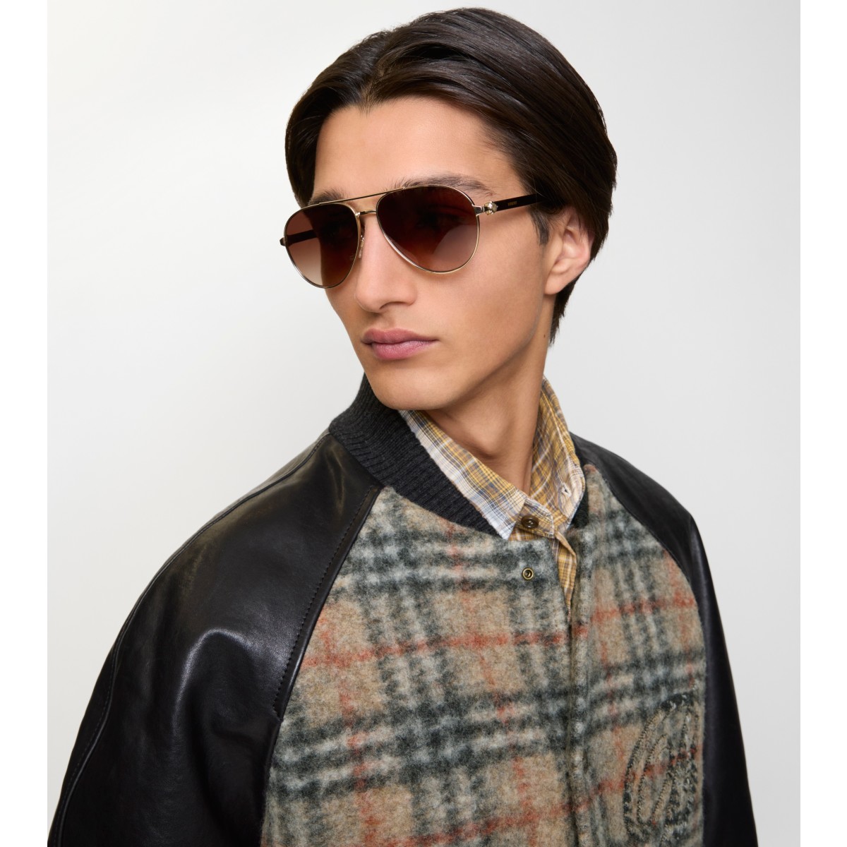  Printed Shield Aviator Sunglasses​