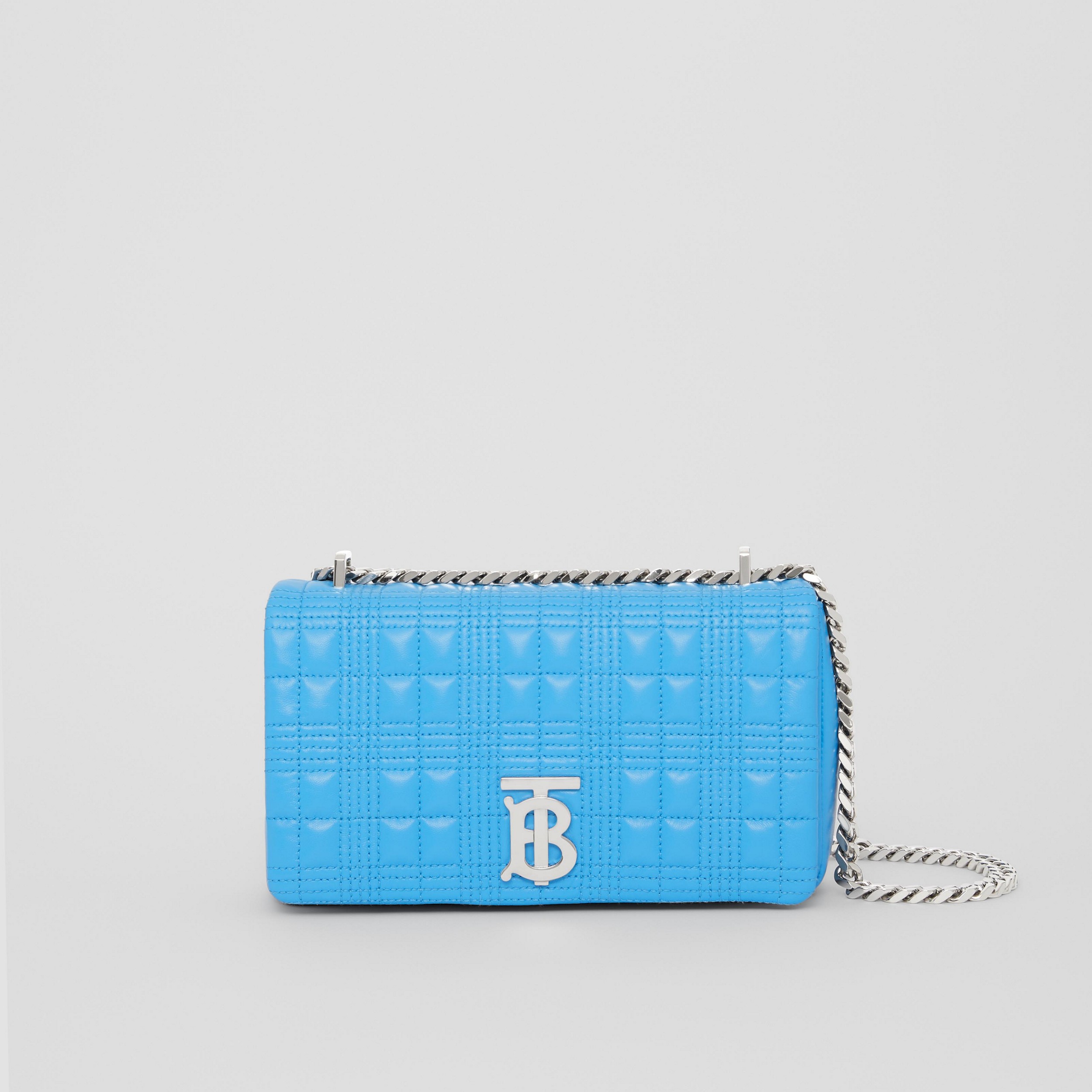 Small Quilted Lambskin Lola Bag in Bright Sky Blue - Women | Burberry® Official - 1