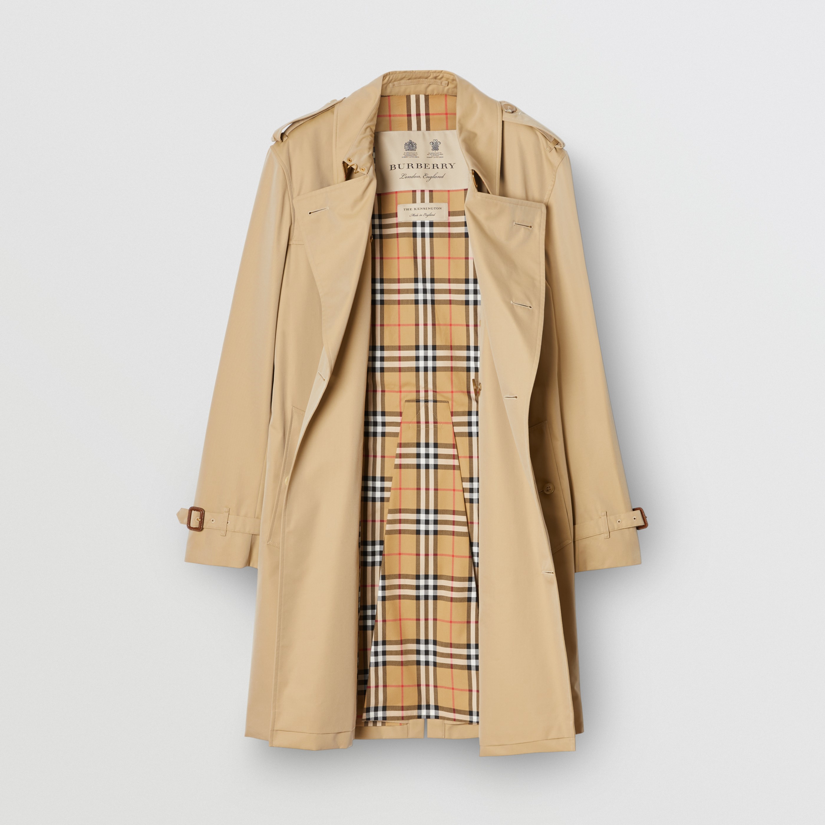 The Mid-length Heritage Coat in Honey - Men | Burberry® Official