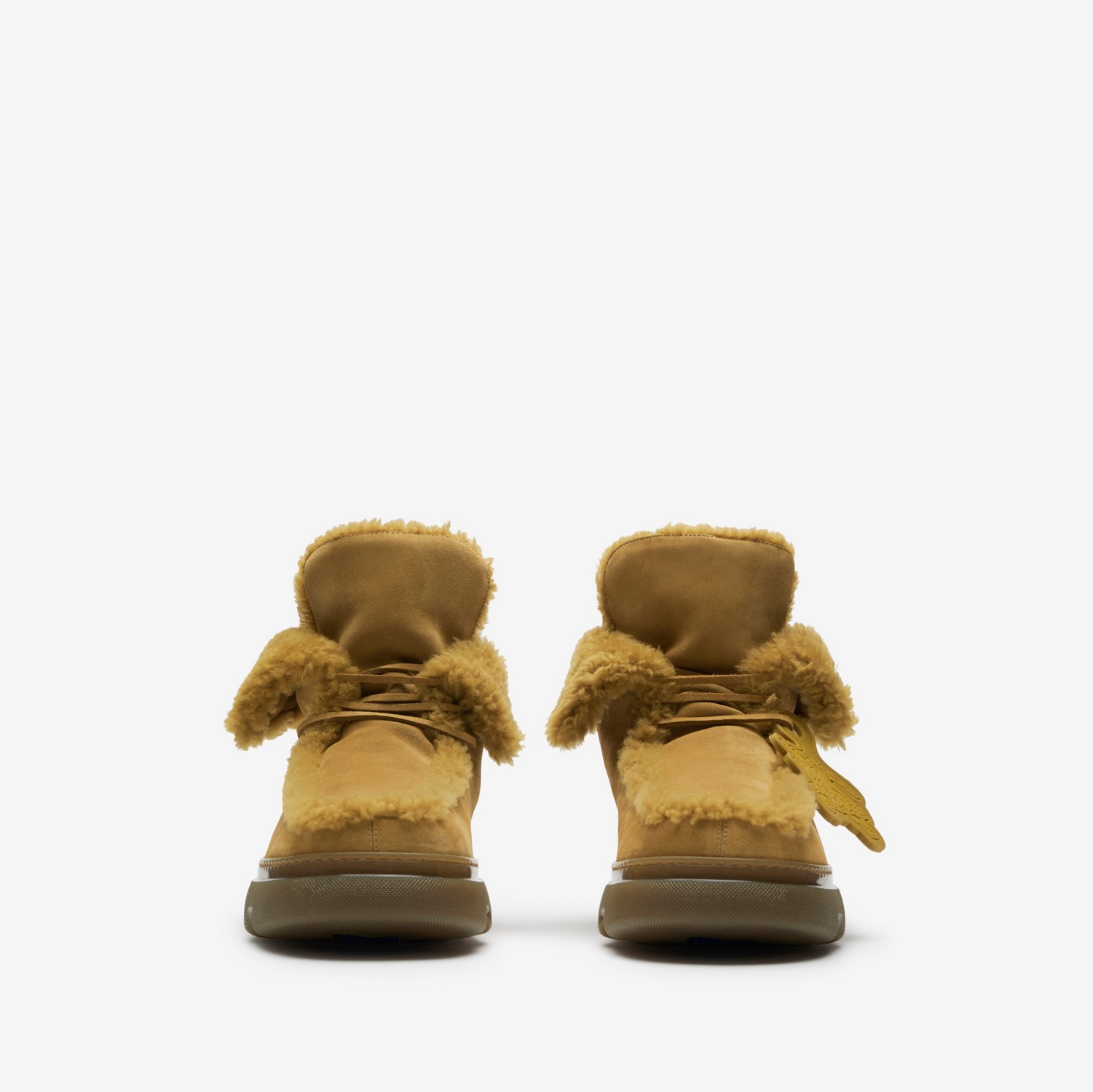 Shearling Creeper High Shoes in Manilla/amber Yellow - Men | Burberry® Official
