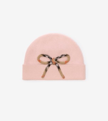 Burberry チェックボウ ウールカシミア ビーニー (ブーケピンク) - チルドレンズ | Burberry®公式サイト