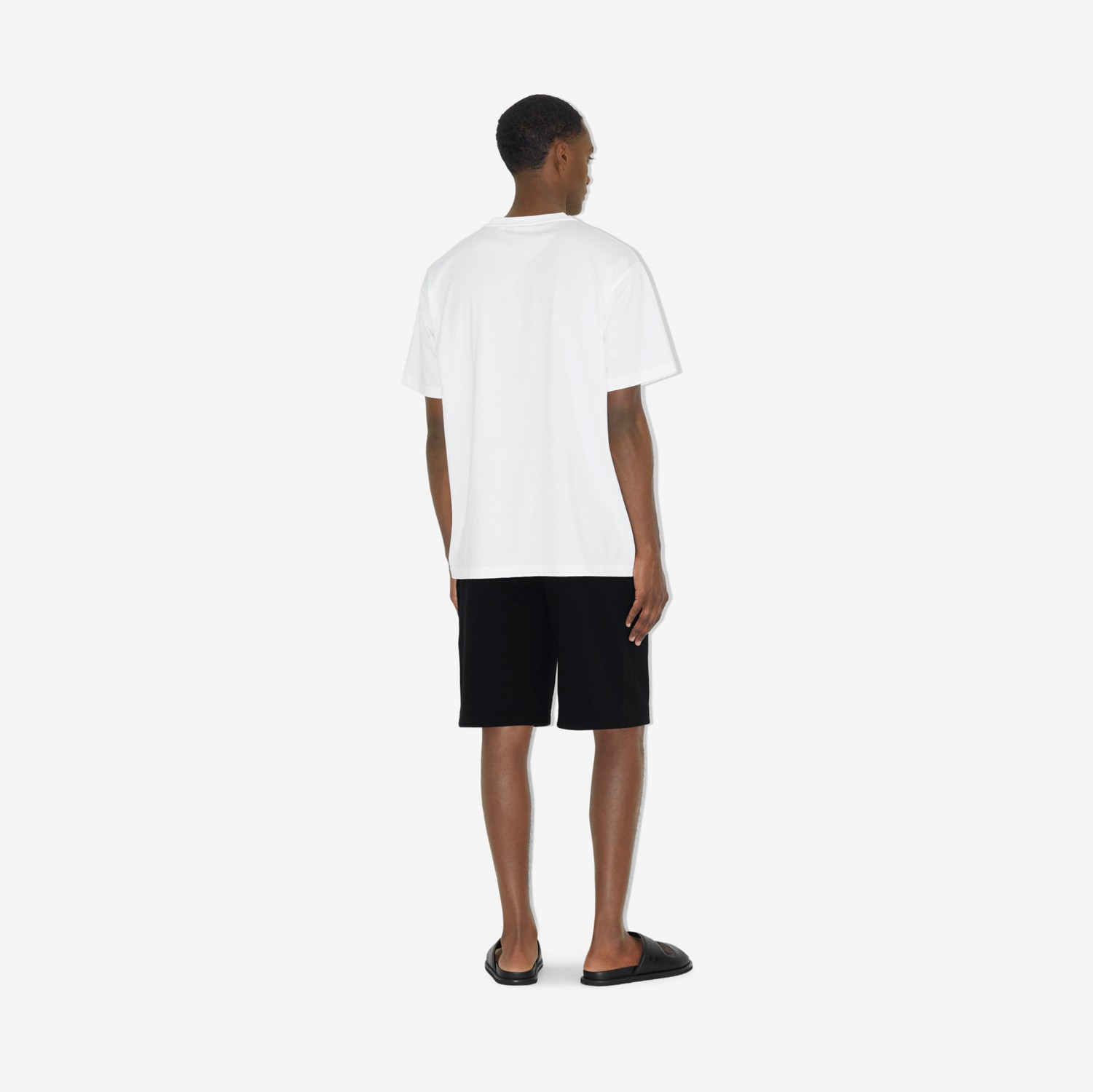Pantalones cortos en algodón con logotipo (Negro) - Hombre | Burberry® oficial