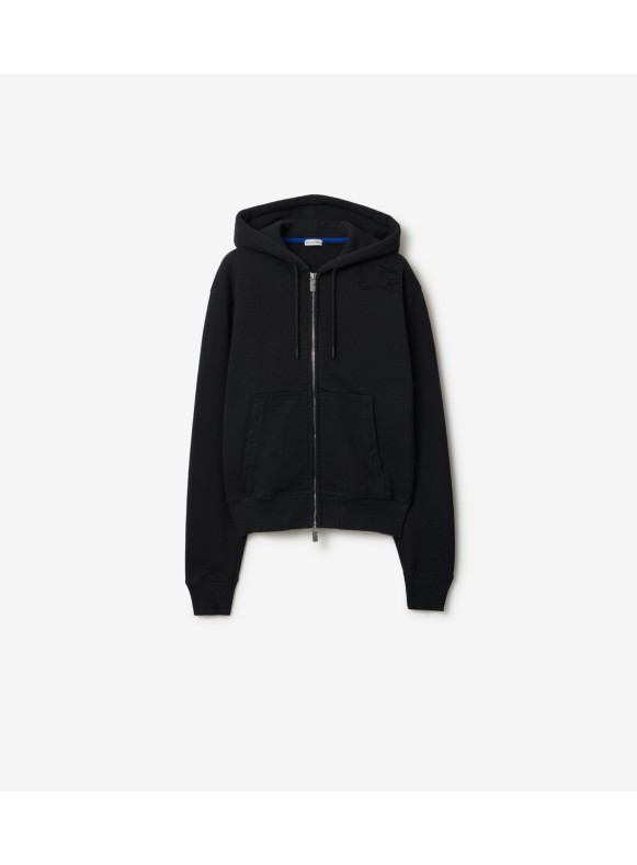 Burberry hoodie zip hot sale