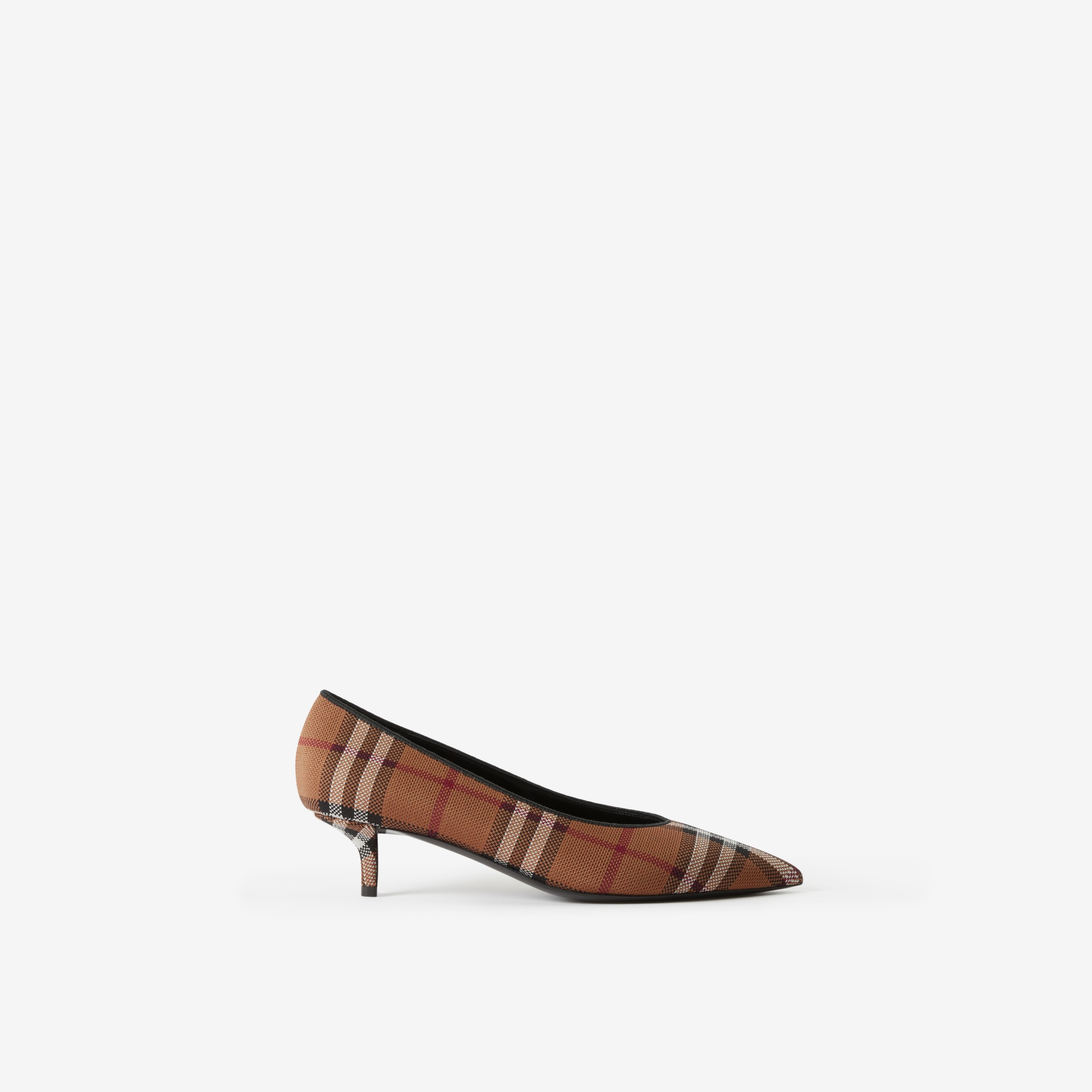 Check Point-toe Pumps in Dark Birch Brown - Women | Burberry® Official