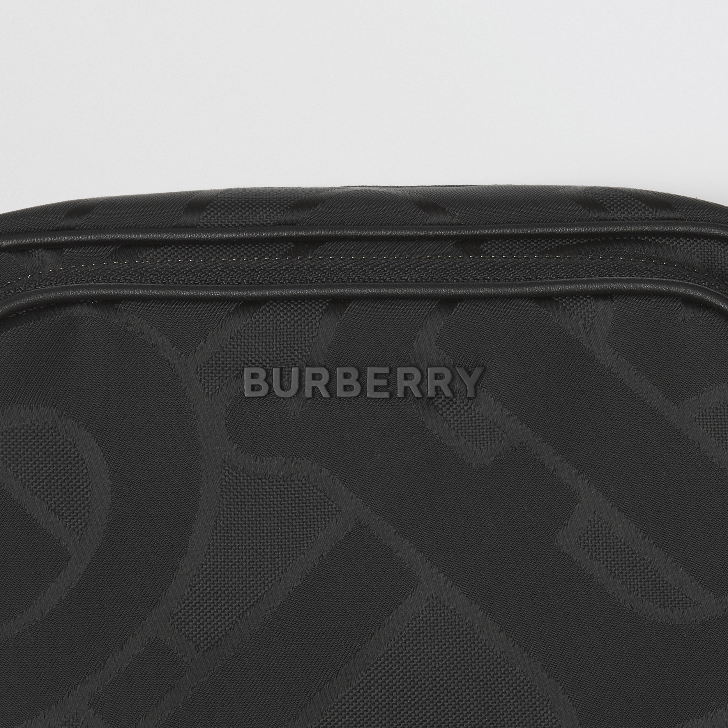 Monogram Recycled Polyester Crossbody Bag in Black - Men | Burberry® Official - 2