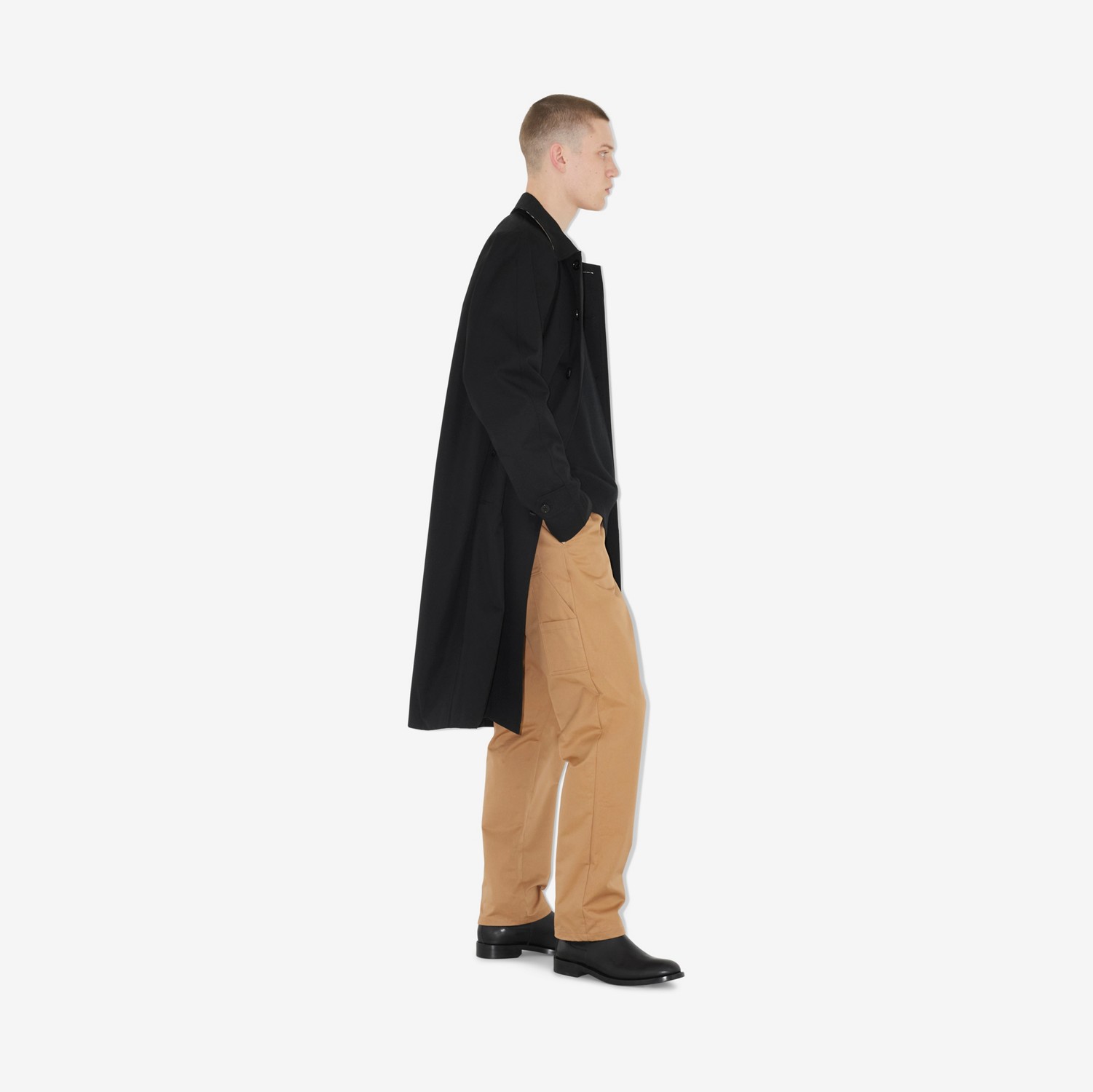 Pantalon cargo en coton avec emblème du Cavalier brodé (Camel) - Homme | Site officiel Burberry®