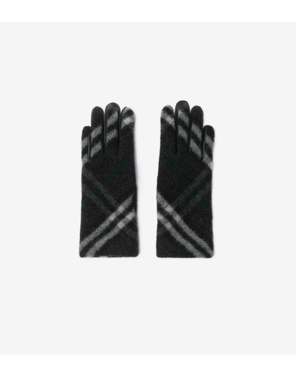Check Wool Gloves