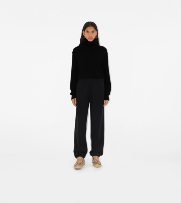 Check Label Cotton Zip Hoodie in Black - Women | Burberry® Official