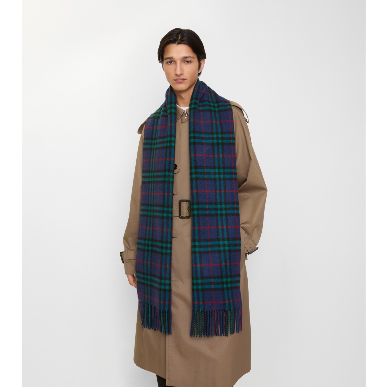 Check Cashmere Scarf