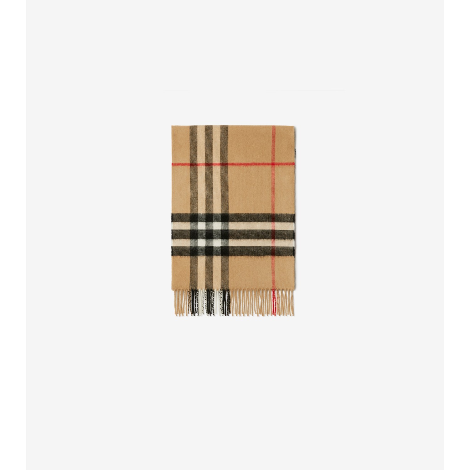 Contrast Check Cashmere Scarf in Archive beige/birch brown | Burberry®  Official