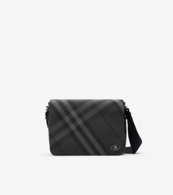 Grid Messenger Bag in Charcoal grey - Men | Burberry® Official