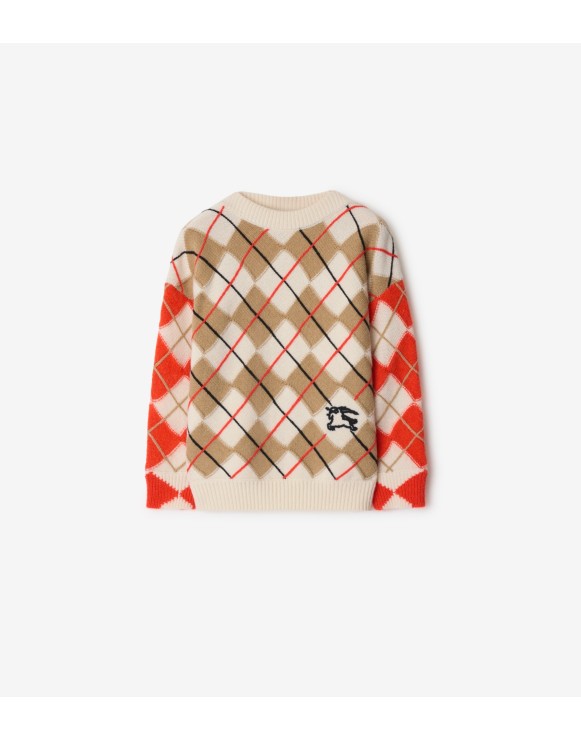 Wollpullover im Argyle-Design