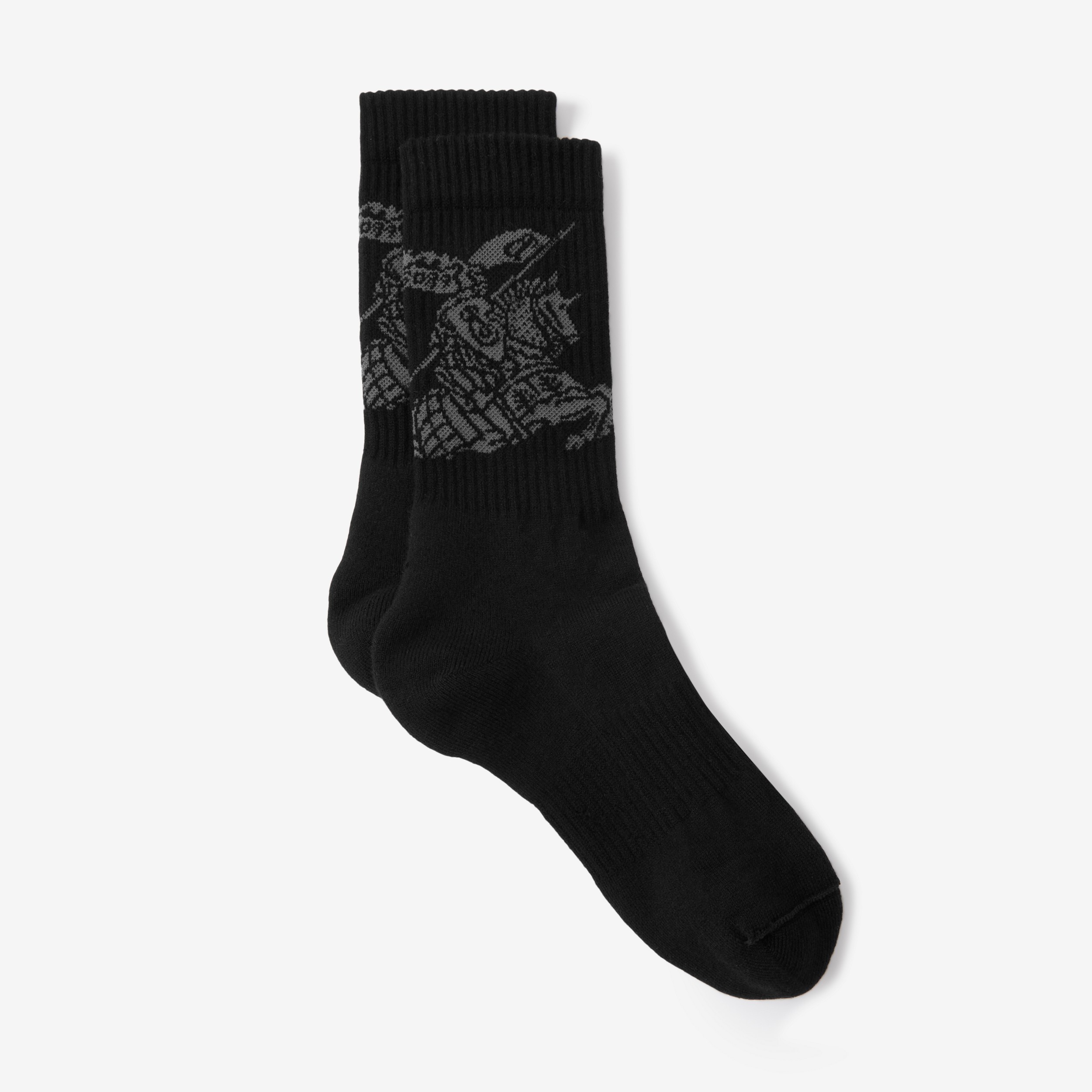 EKD Technical Stretch Cotton Socks in Black | Burberry® Official - 2