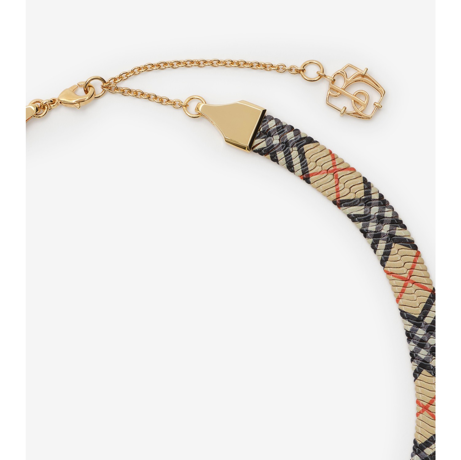 Check Print Necklace