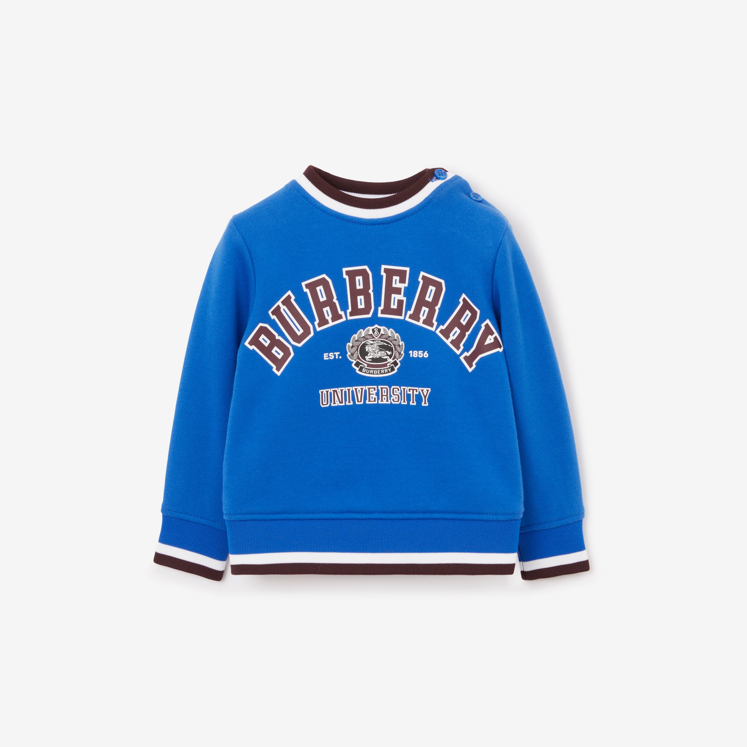 College Graphic Cotton Sweatshirt in Canvas Blue - Children | Burberry®  Official