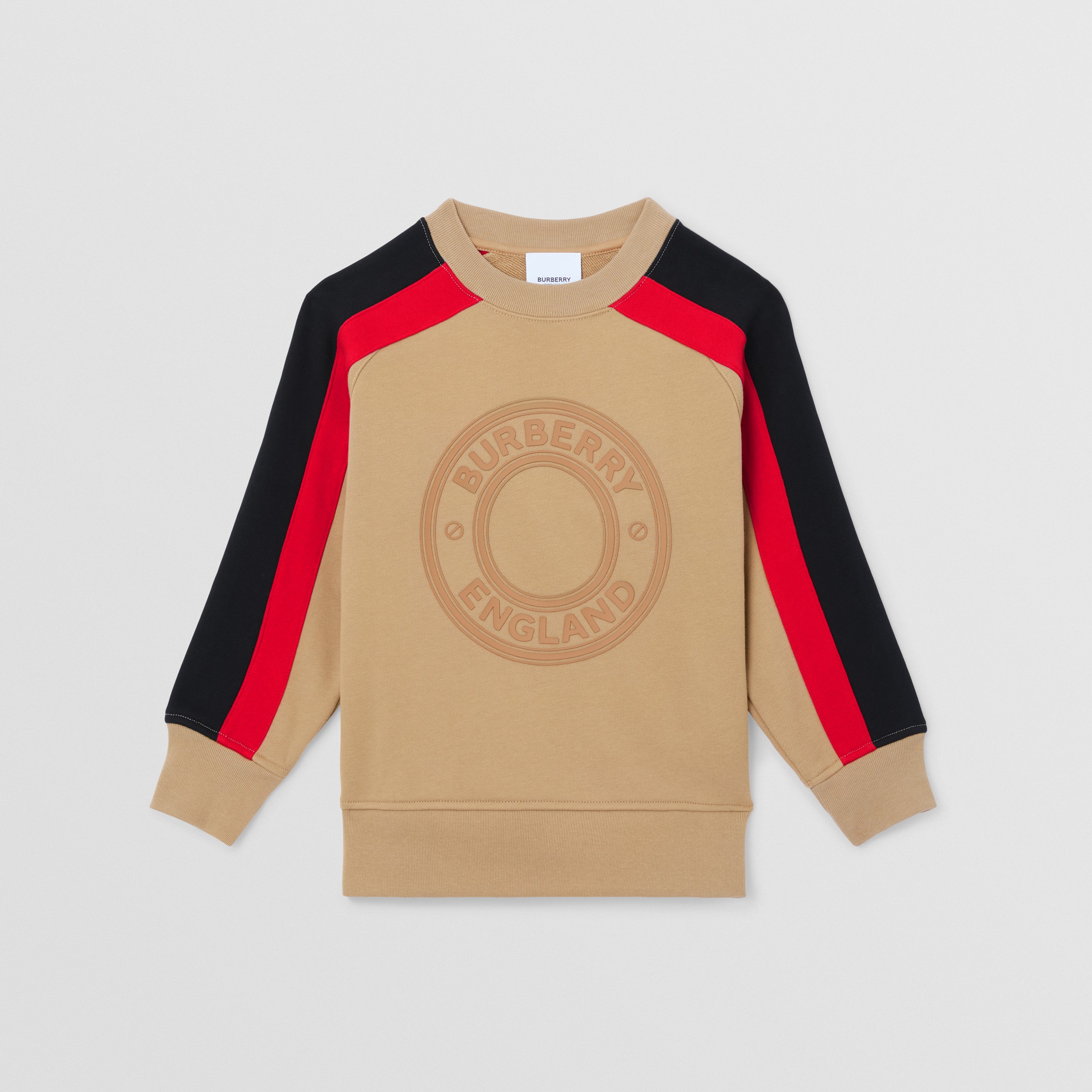 Sweat-shirt en coton à logo (Beige D'archive) - Enfant | Site officiel Burberry® - 1