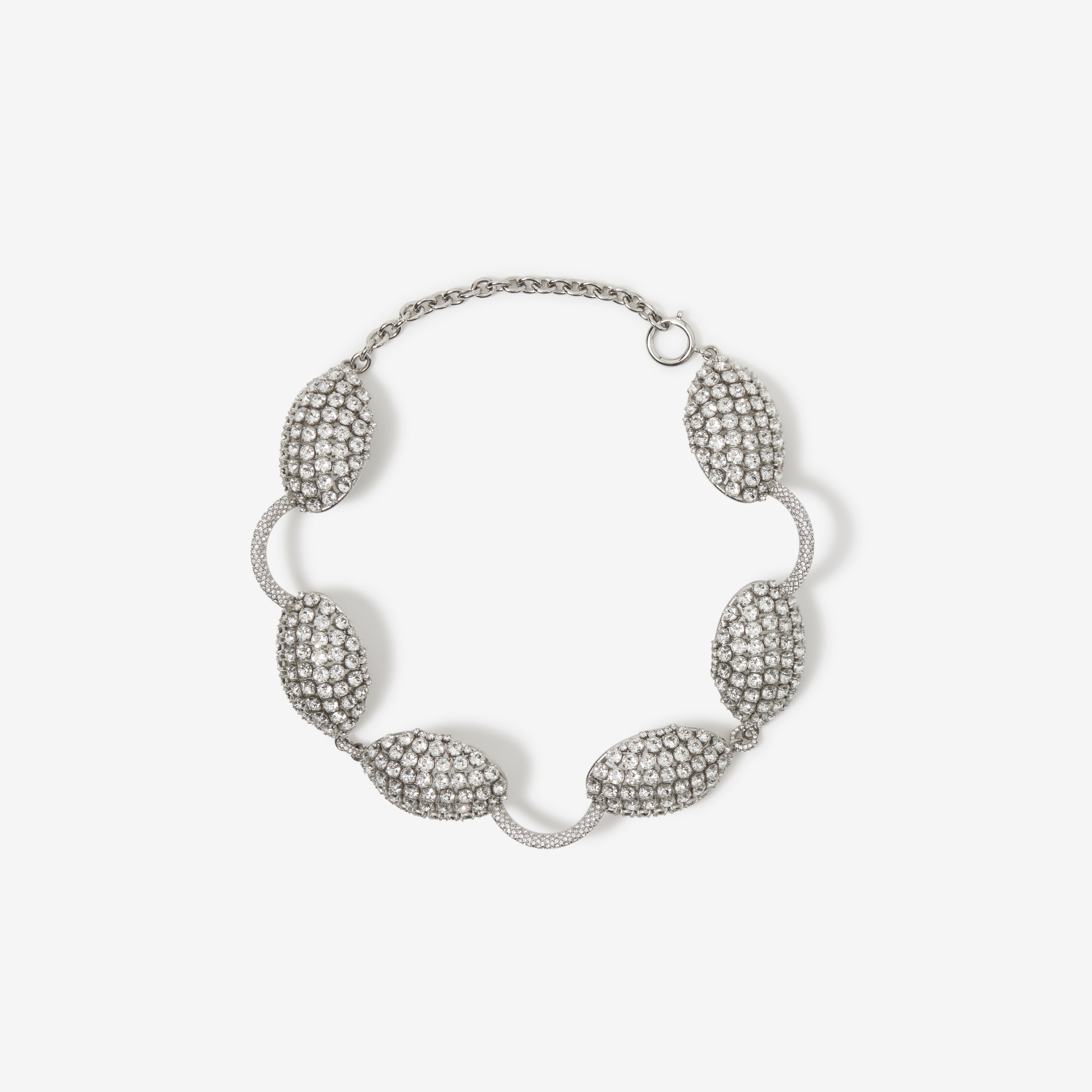 Palladinierte Halskette mit Kristallen (Palladium/kristallfarben) - Damen | Burberry® - 1